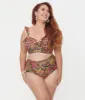 Unique Vintage Plus Size 1960s Kaleidoscope Floral Cape May Swim Bottoms sold by Unique Vintage