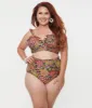 Unique Vintage Plus Size 1960s Kaleidoscope Floral Cape May Swim Bottoms sold by Unique Vintage