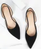 Black Suede Pointed Toe Flats sold by Unique Vintage