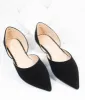 Black Suede Pointed Toe Flats sold by Unique Vintage
