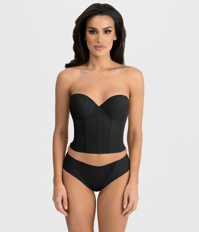 Black Backless Strapless Brie Bridal Bra sold by Unique Vintage