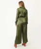 Olive Green Satin Jumpsuit sold by Unique Vintage