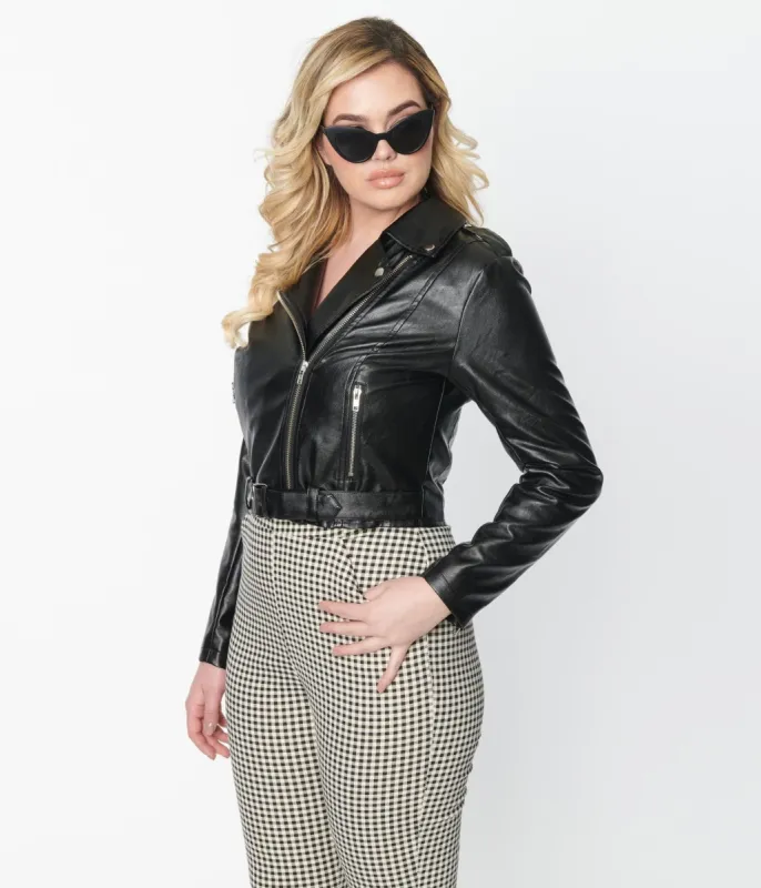 Unique Vintage Black Vegan Leather Jacket sold by Unique Vintage