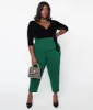 Unique Vintage Plus Size 1930s Emerald Front Pleat Pants sold by Unique Vintage