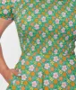 Smak Parlour 1960s Green Floral Smocked Fit & Flare Dress sold by Unique Vintage