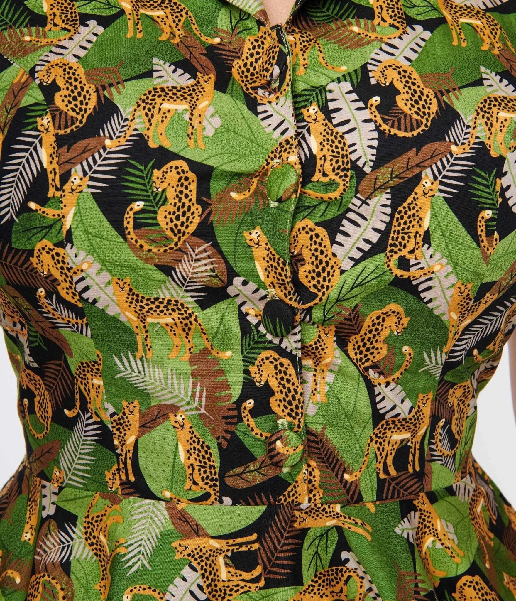 Magnolia Place Black Jungle Mona Swing Dress sold by Unique Vintage product image thumbnail 2