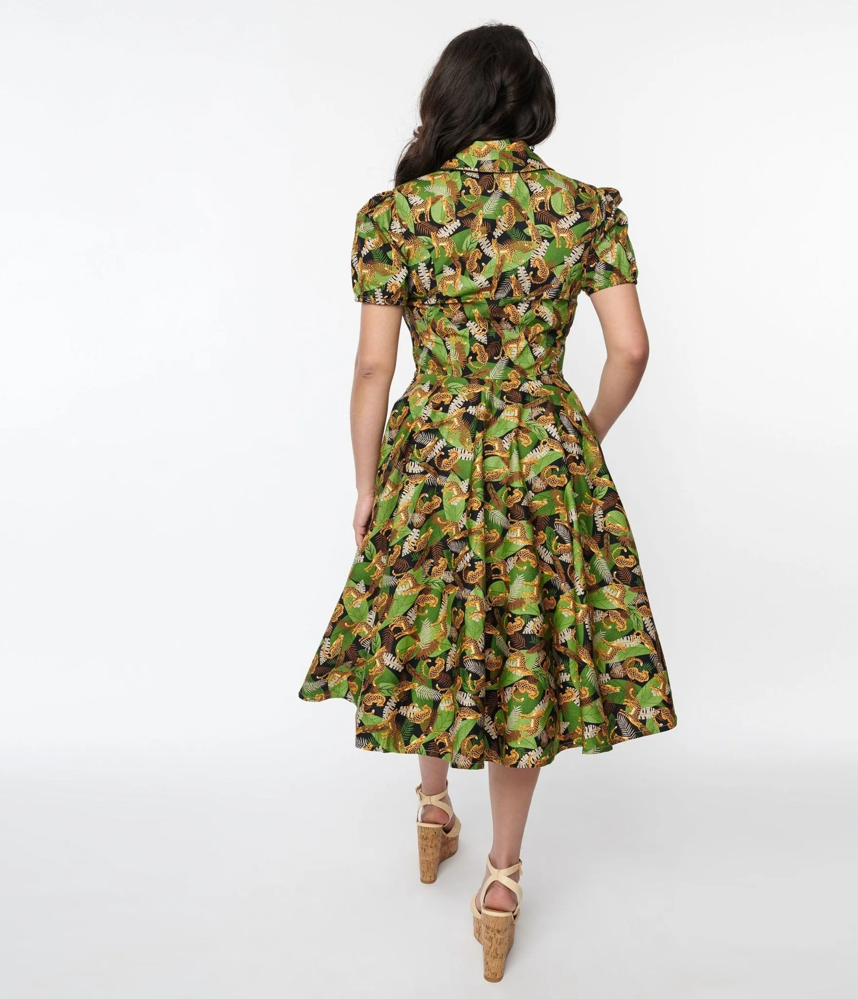 Magnolia Place Black Jungle Mona Swing Dress sold by Unique Vintage product image thumbnail 3