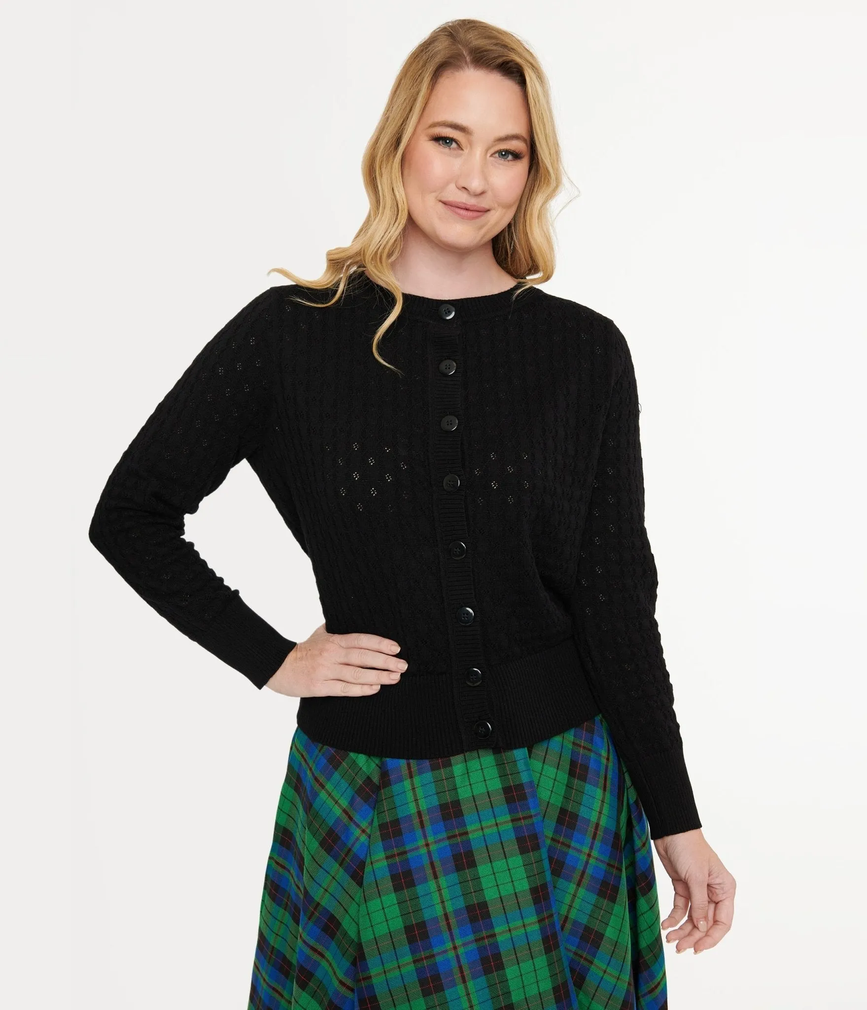 Royal Monk 1950s Black Katie Cardigan sold by Unique Vintage product image thumbnail 3