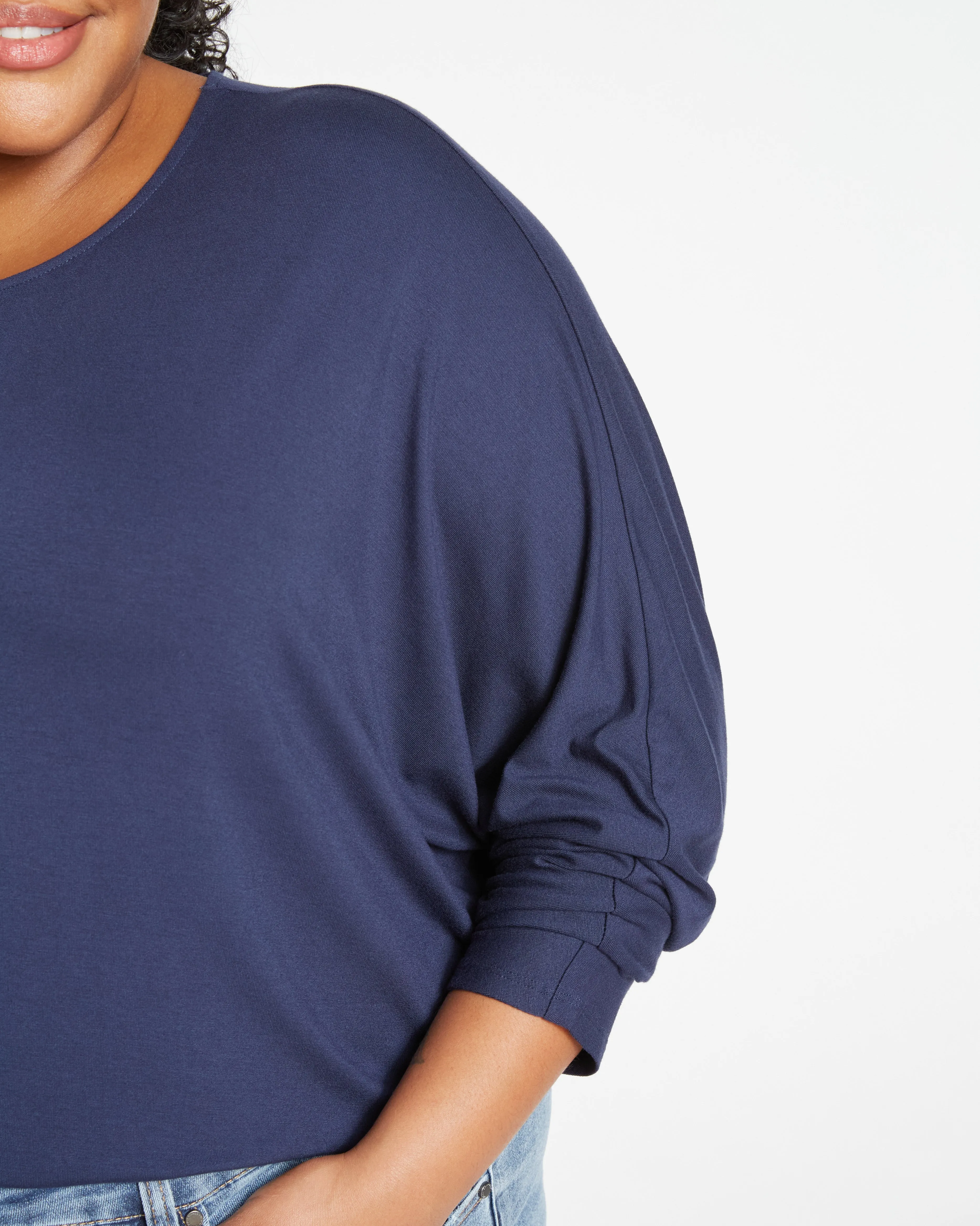Liquid Jersey Crew Neck Dolman Top - Navy sold by Universal Standard product image thumbnail 3