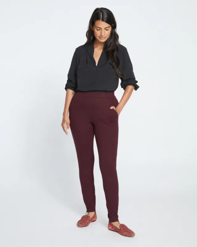 Moro Pocket Signature Ponte Pants - Black Cherry sold by Universal Standard