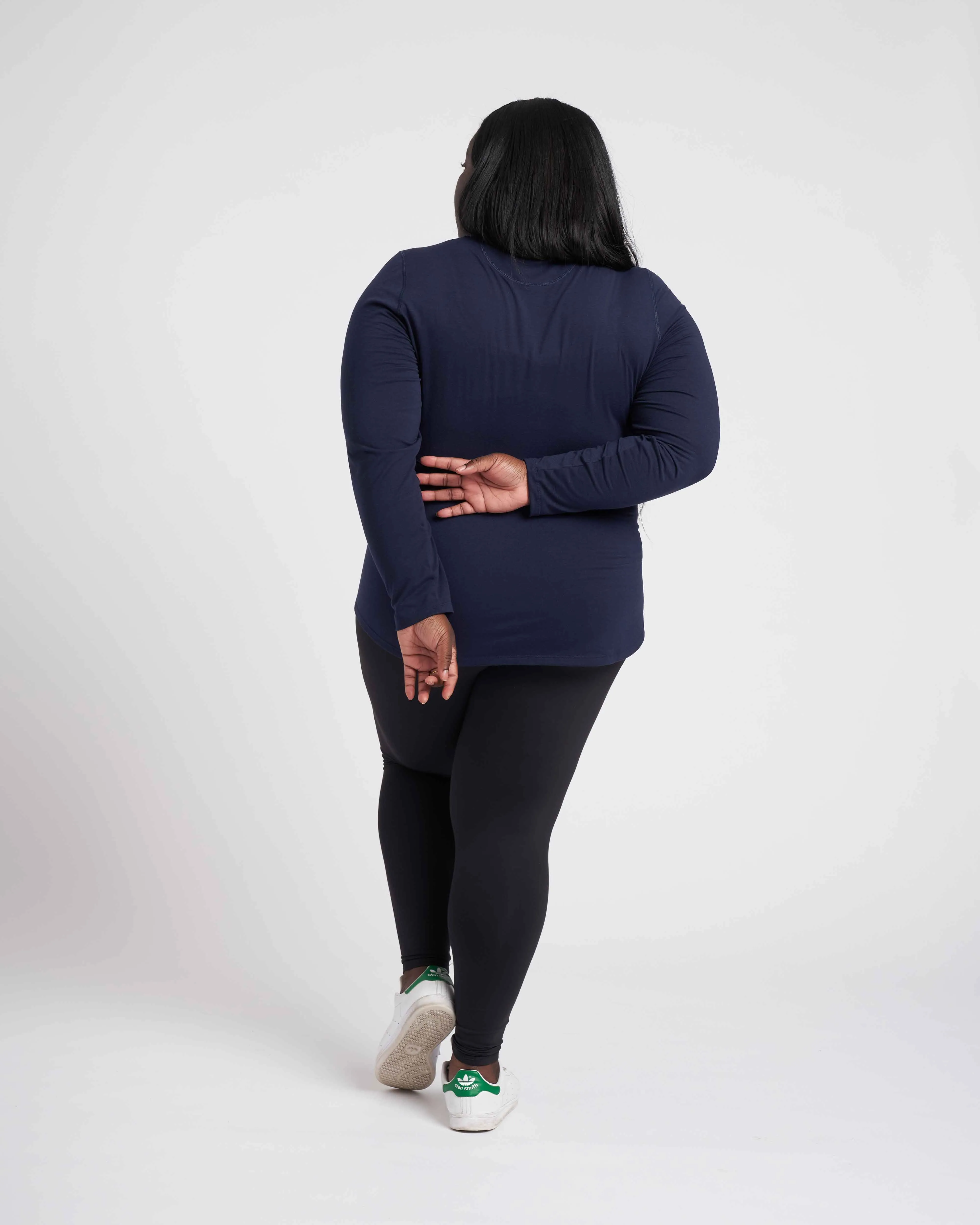 Mia Long Sleeve Movement Tee - Navy sold by Universal Standard product image thumbnail 4