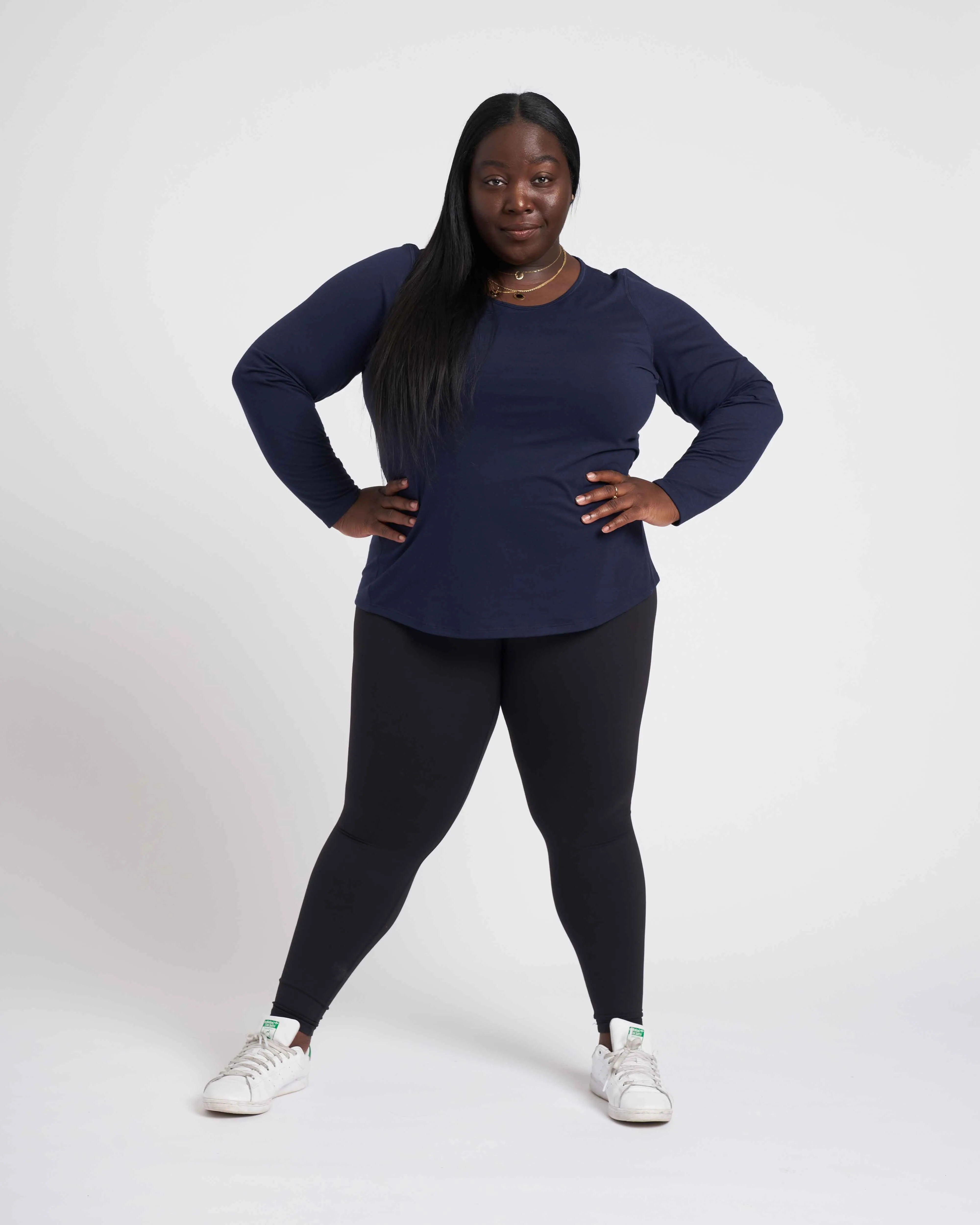 Mia Long Sleeve Movement Tee - Navy sold by Universal Standard product image thumbnail 2