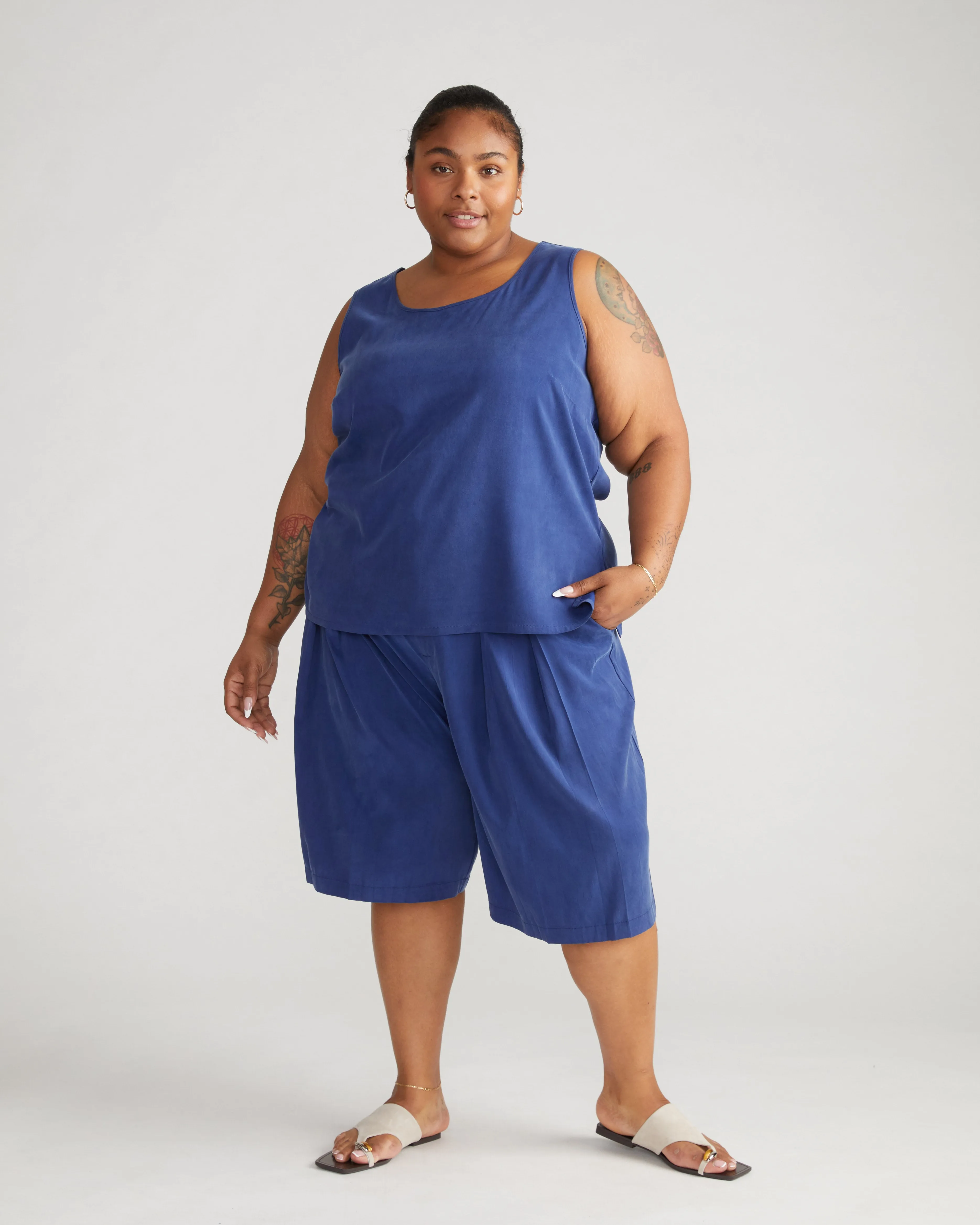 Cooling Stretch Cupro Tank - Cenote sold by Universal Standard