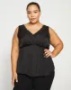 Starry Satin Top - Black sold by Universal Standard