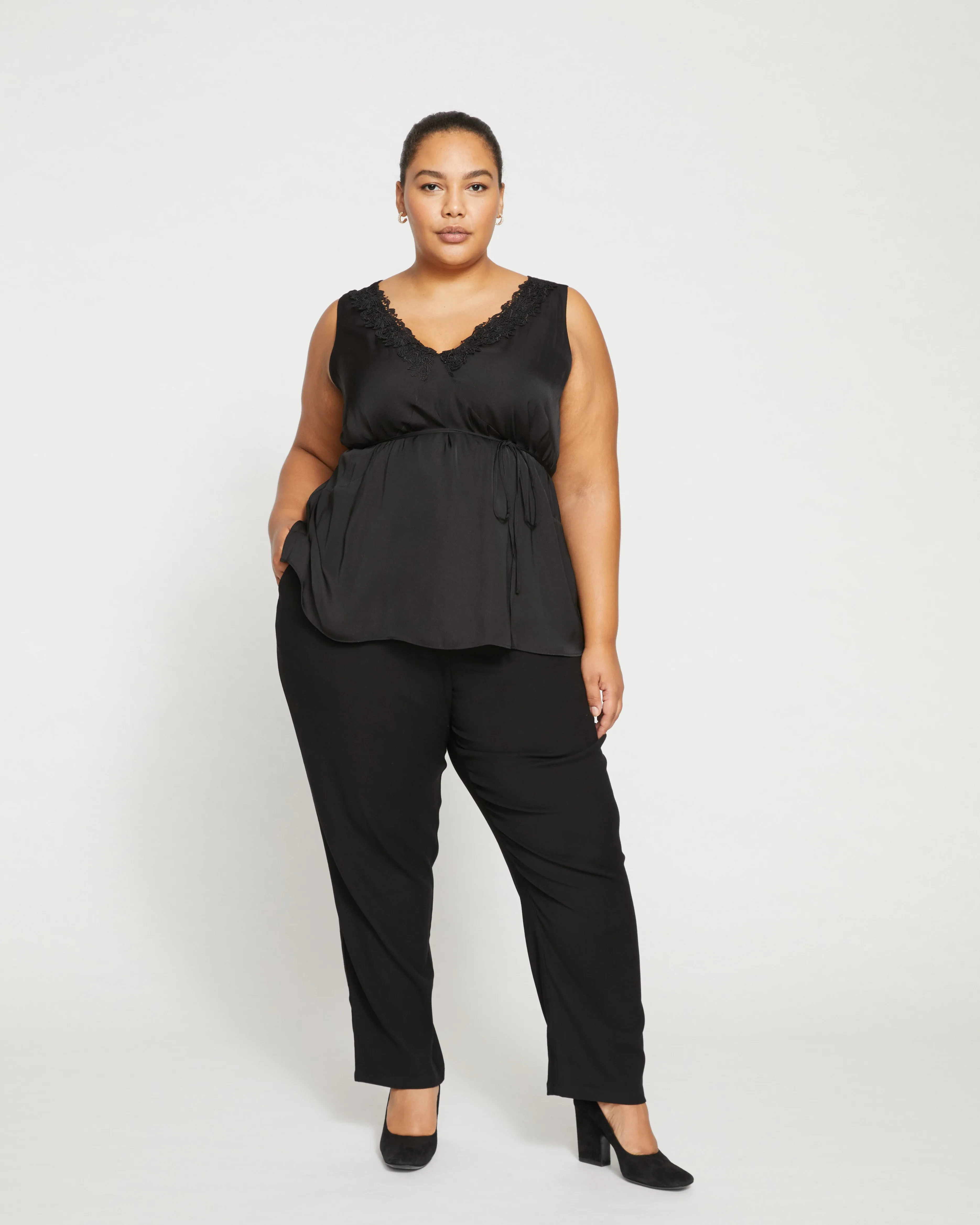 Starry Satin Top - Black sold by Universal Standard product image thumbnail 5