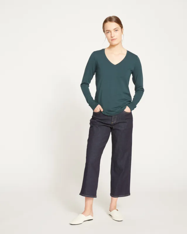 Long Sleeve V Rex - Deep Sea sold by Universal Standard