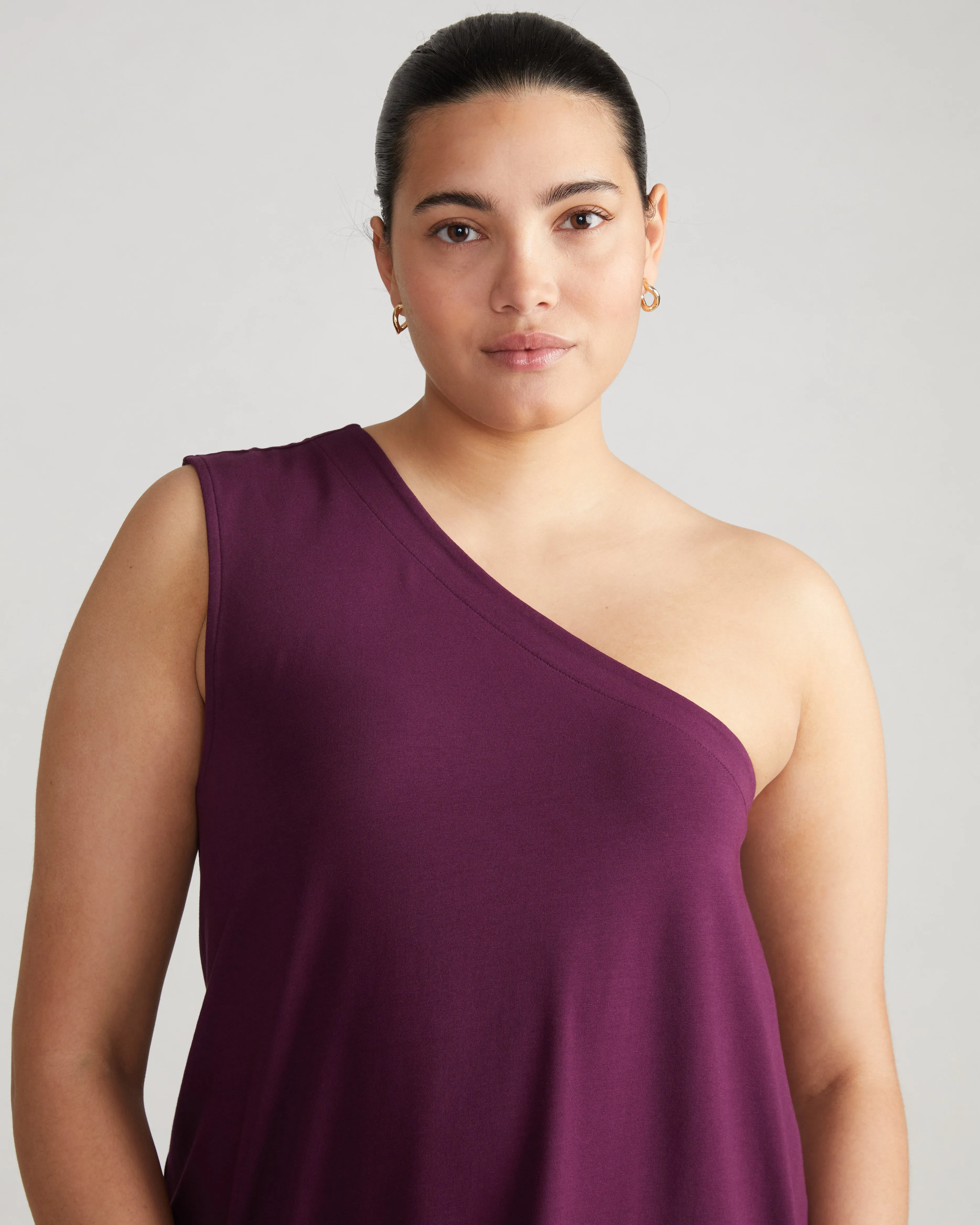 Iconic Geneva One Shoulder Dress - Deep Pansy sold by Universal Standard product image thumbnail 3
