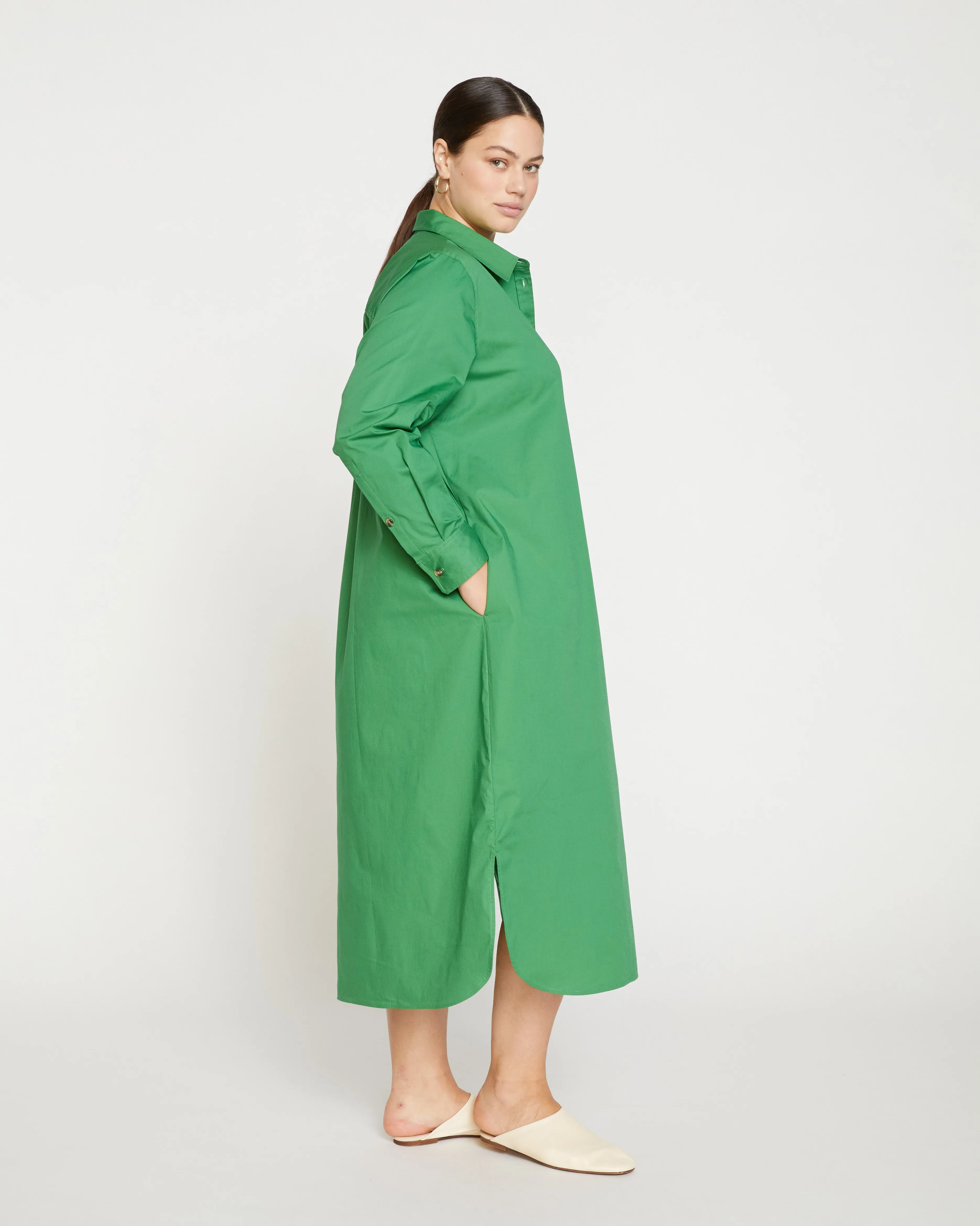 Odeon Stretch Poplin Shirtdress - Spearmint Candy sold by Universal Standard product image thumbnail 3
