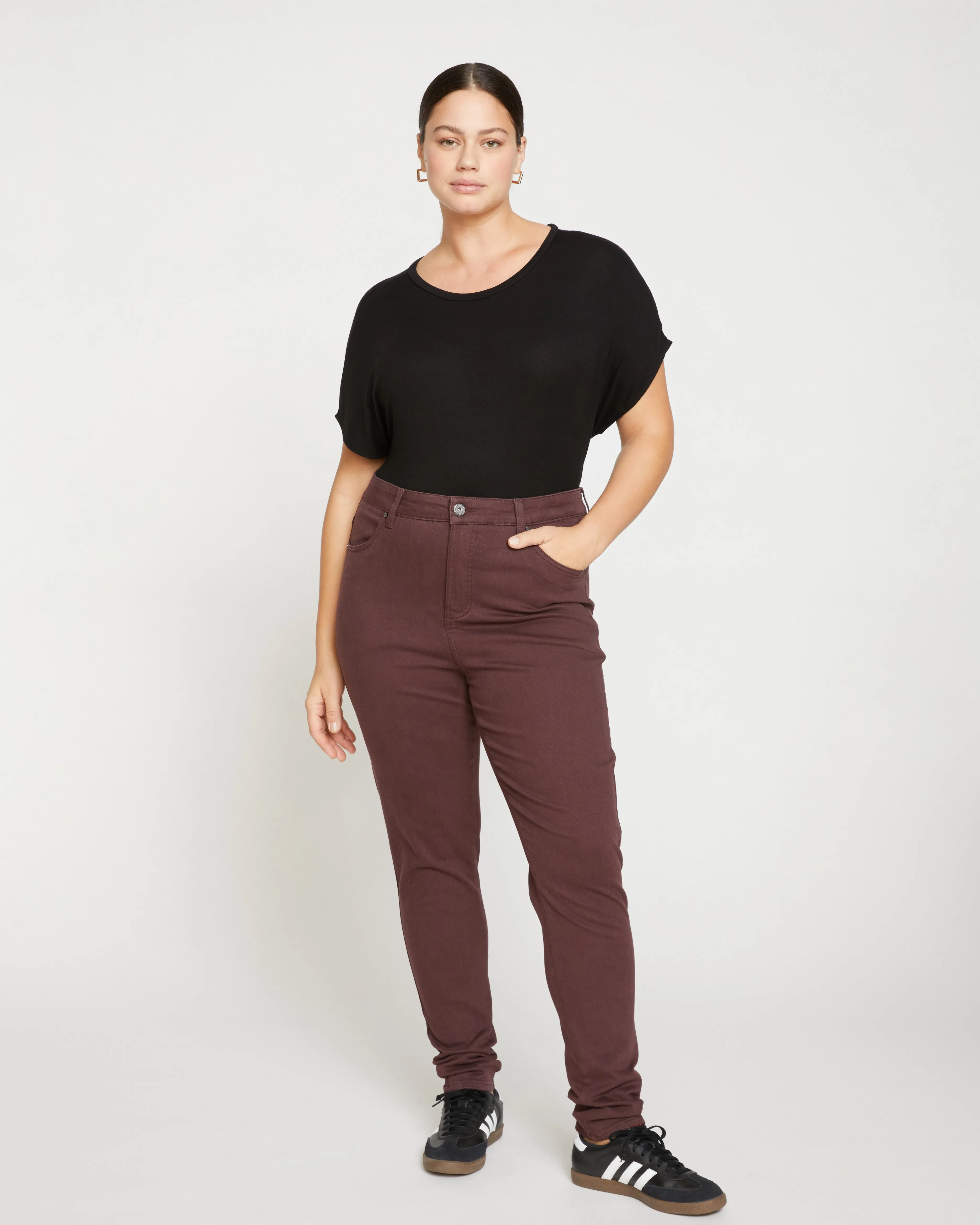 Seine High Rise Skinny Jeans 32 Inch - Brulee sold by Universal Standard