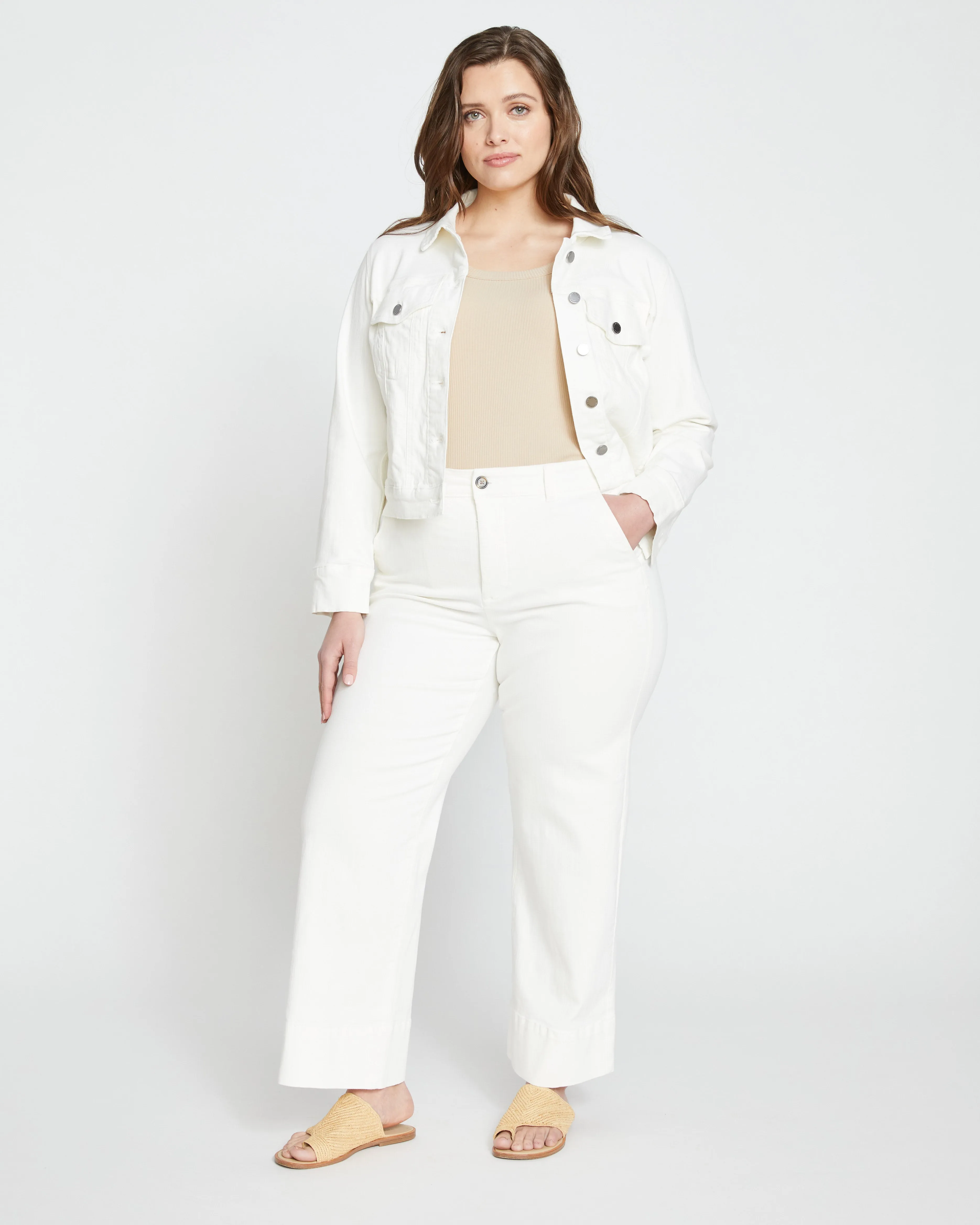 Kelsey Denim Jacket - White sold by Universal Standard product image thumbnail 2