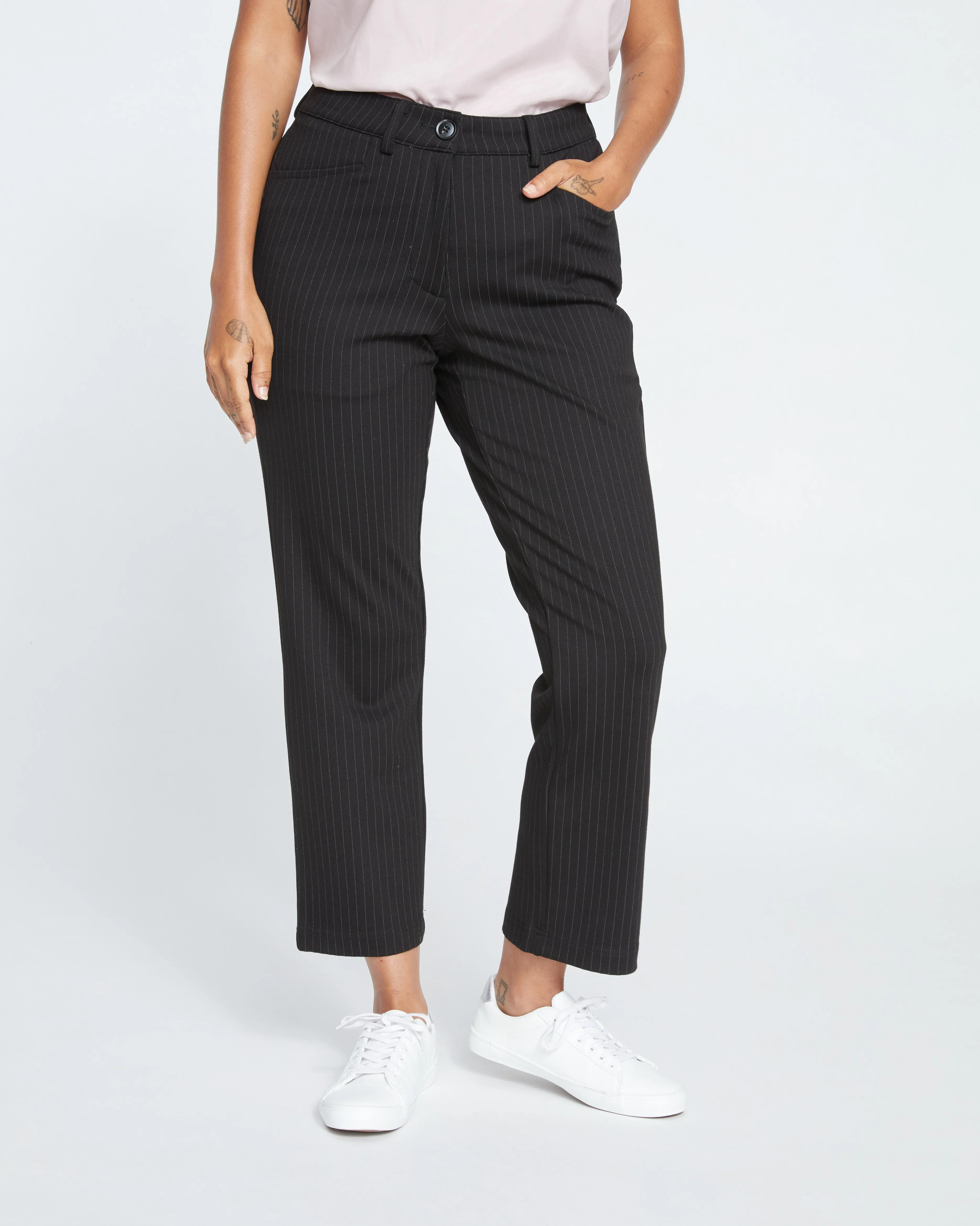 Cigarette Ponte Pants - Slate Pinstripe sold by Universal Standard product image thumbnail 2