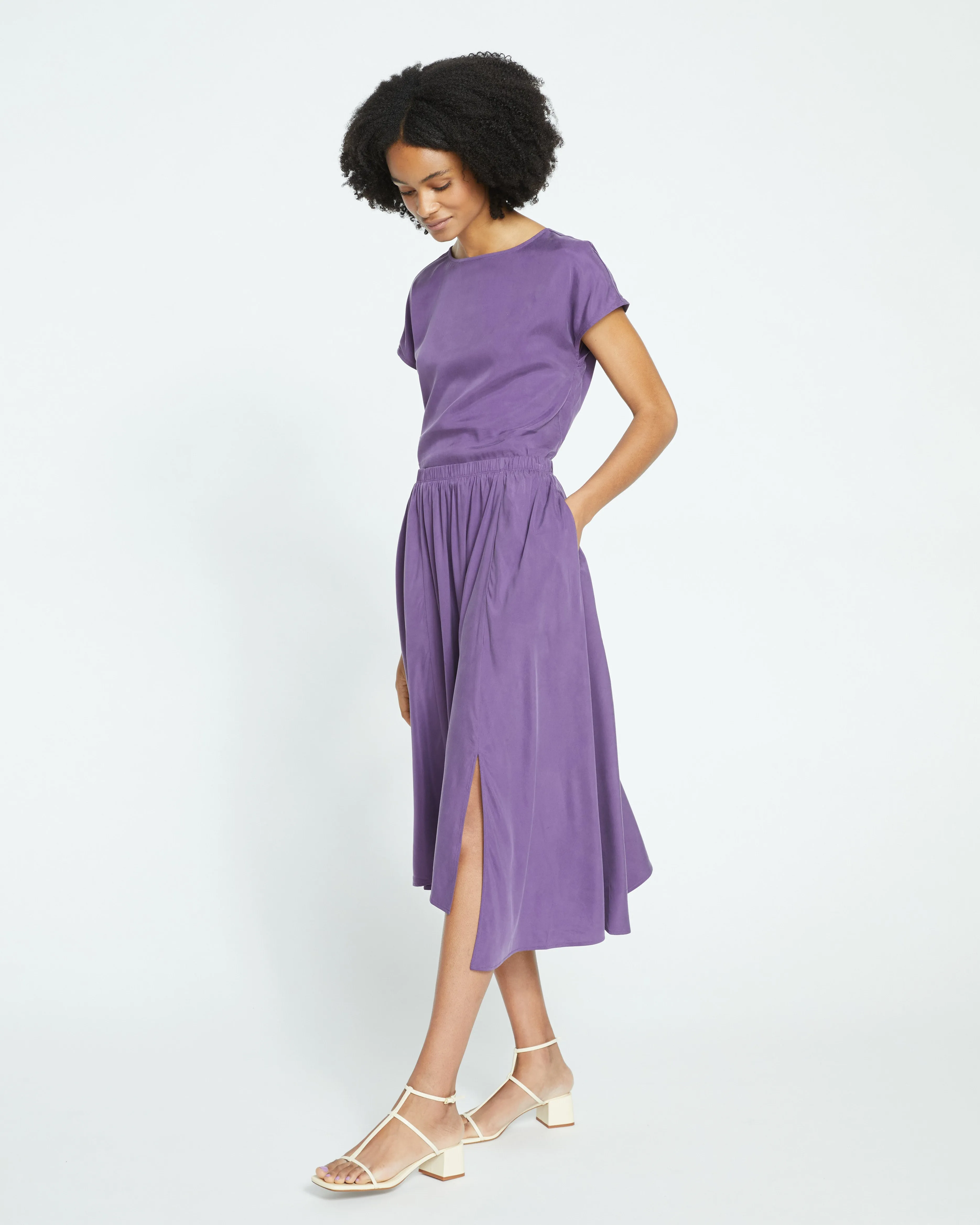 Palma Cupro Skirt - Potion Purple sold by Universal Standard product image thumbnail 3