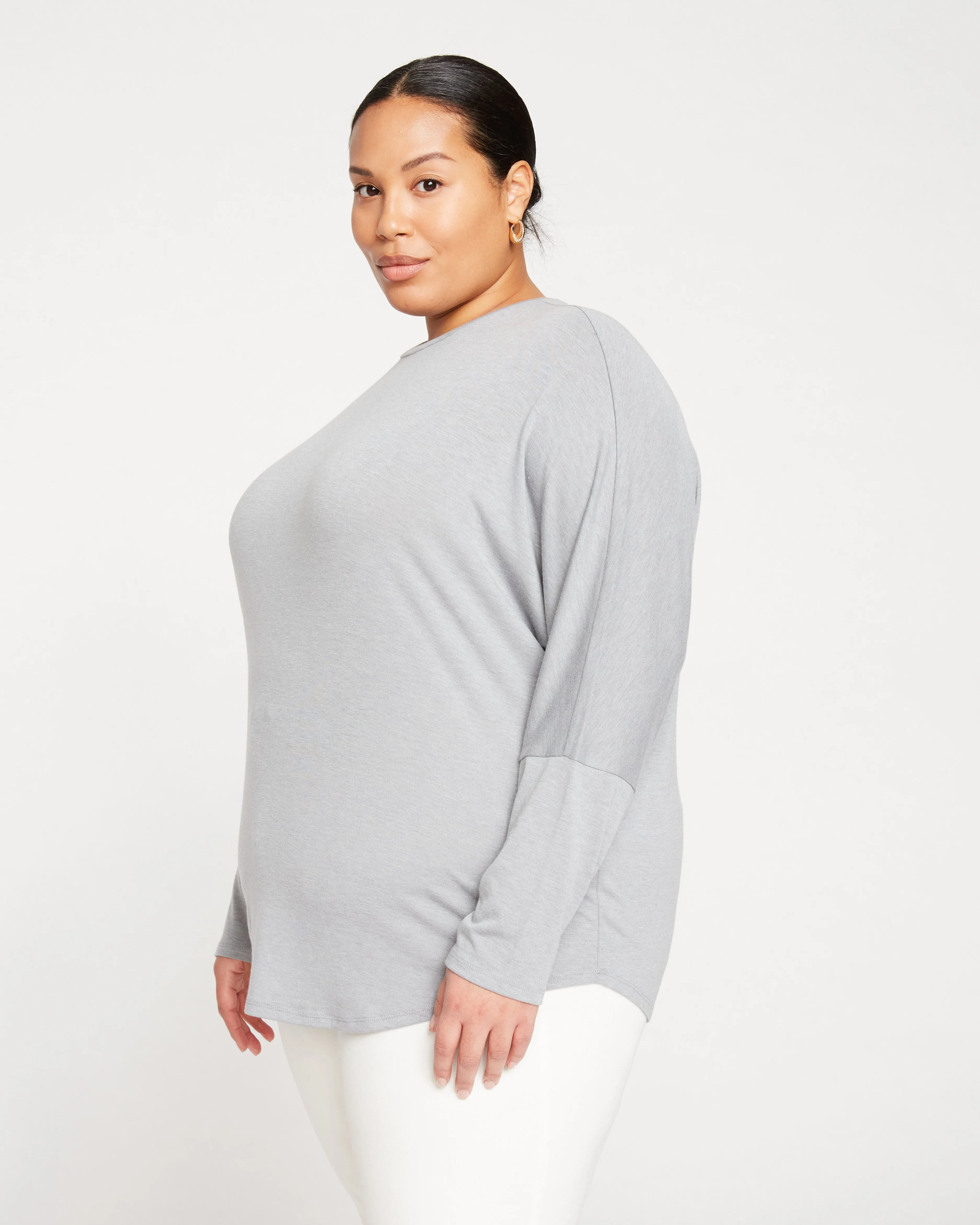 Drapey Dolman Tee - Grey Sky sold by Universal Standard product image thumbnail 3