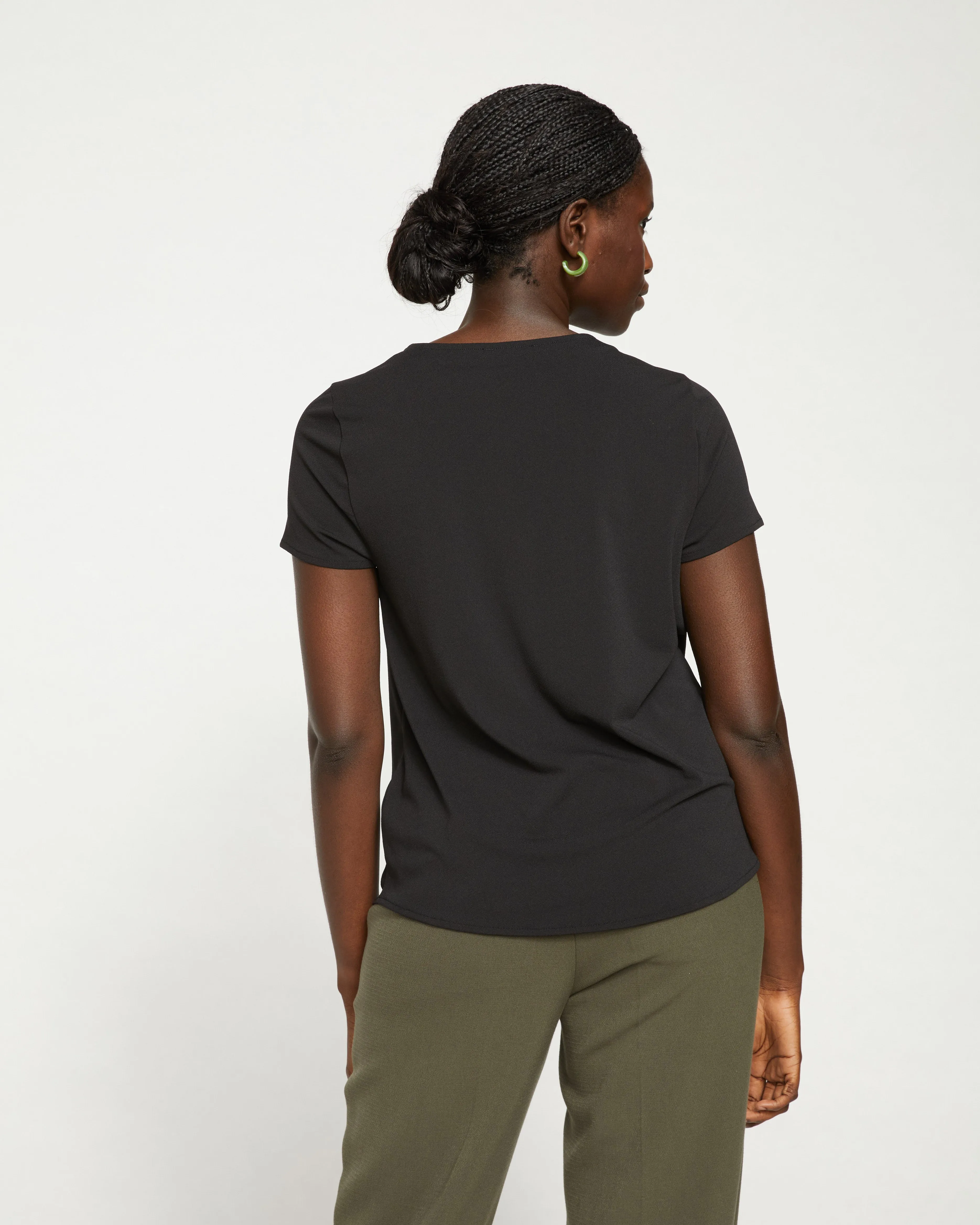 Neck Twist Crepe Jersey Top - Black sold by Universal Standard product image thumbnail 4