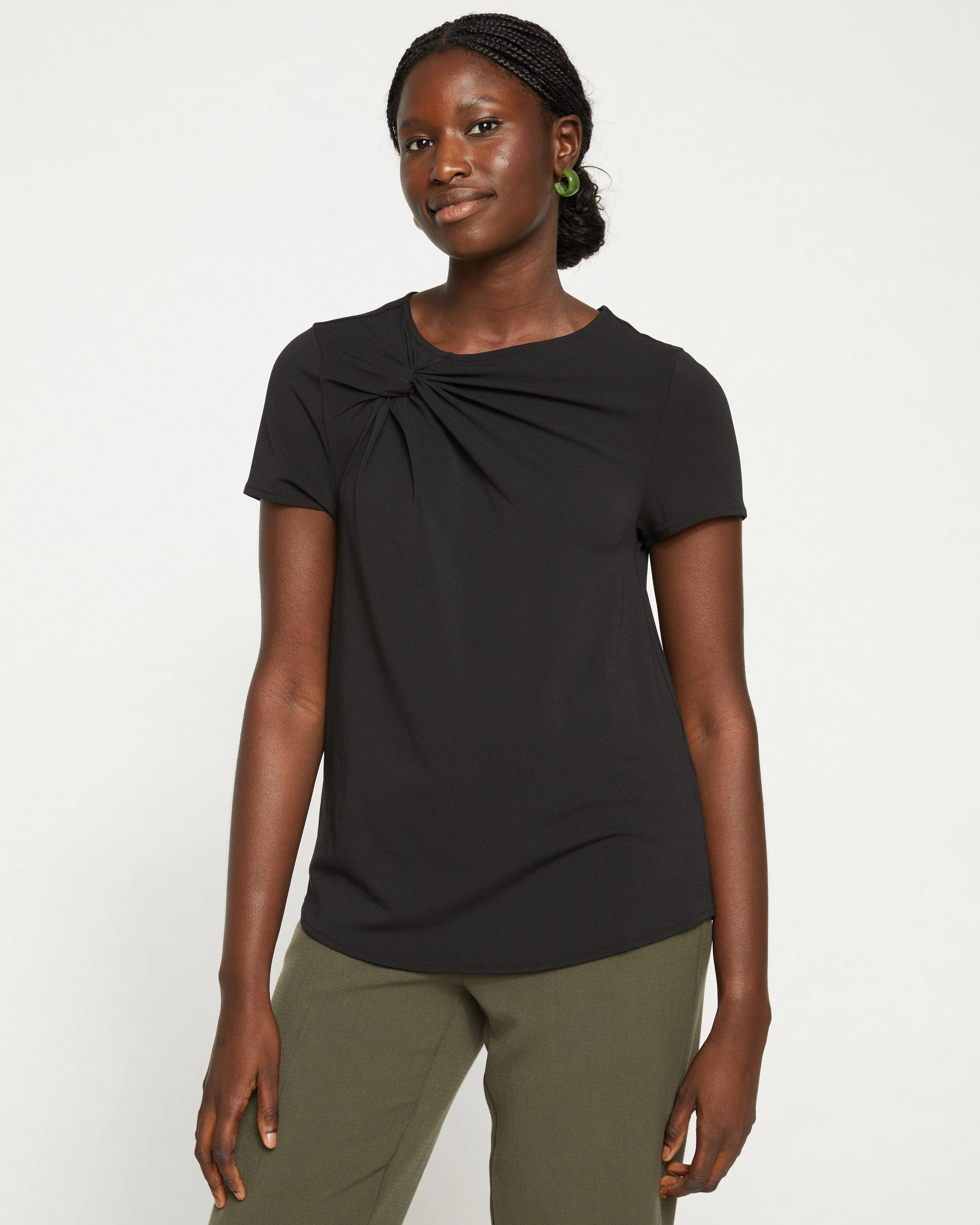 Neck Twist Crepe Jersey Top - Black sold by Universal Standard product image thumbnail 2