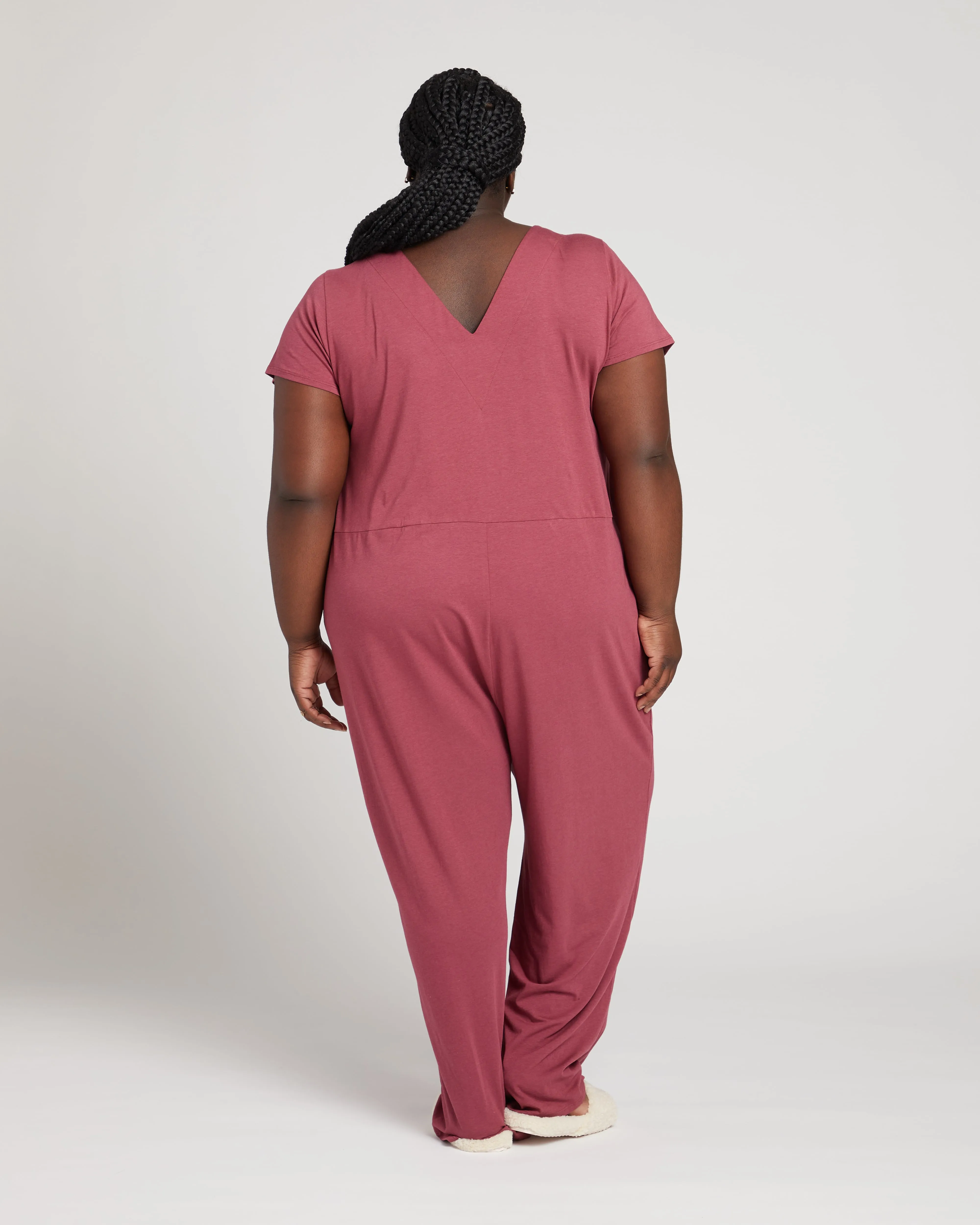 Jemma V Neck Jumpsuit - Maroon sold by Universal Standard product image thumbnail 4