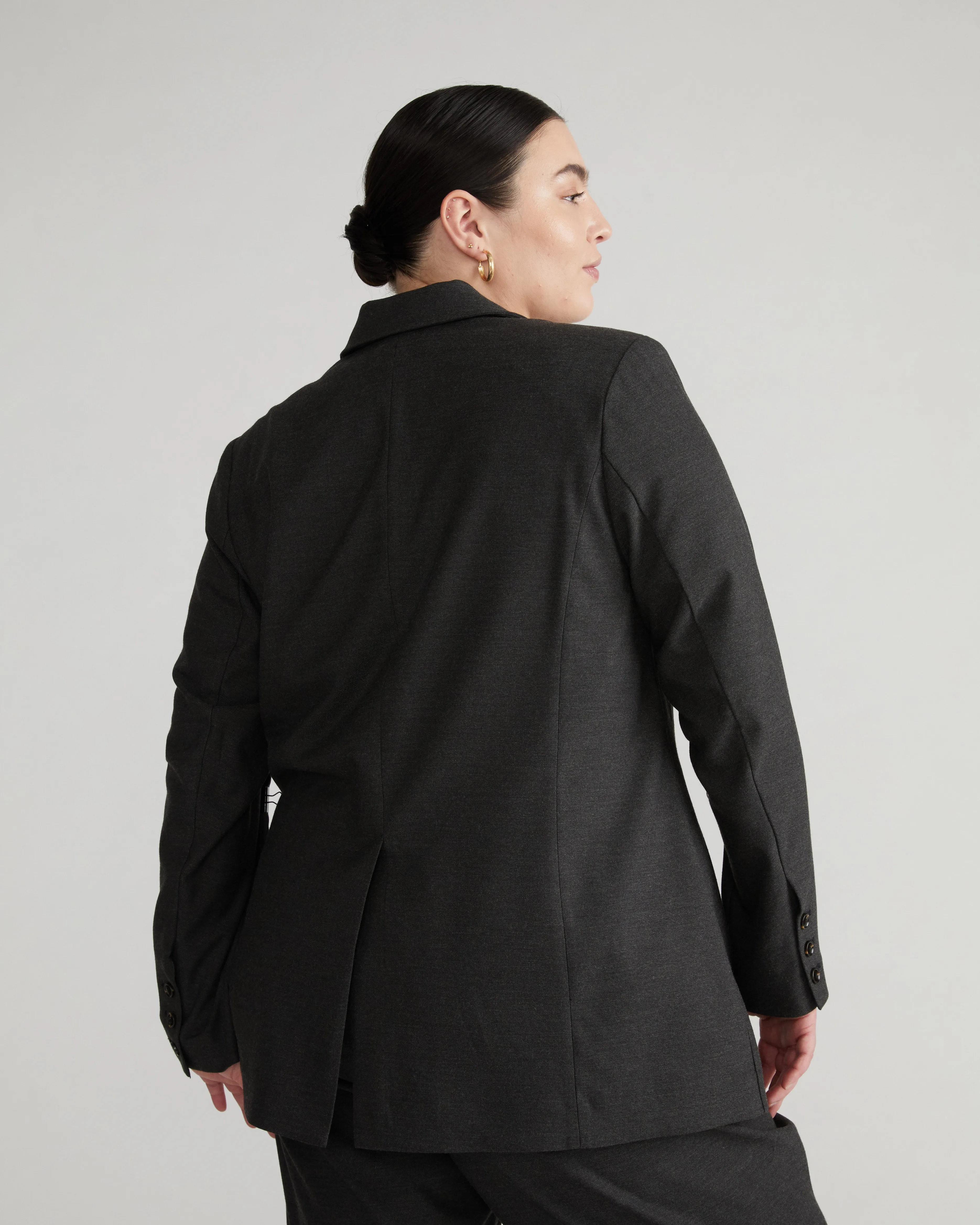 Infinite Flannel Blazer - Dark Grey sold by Universal Standard product image thumbnail 4