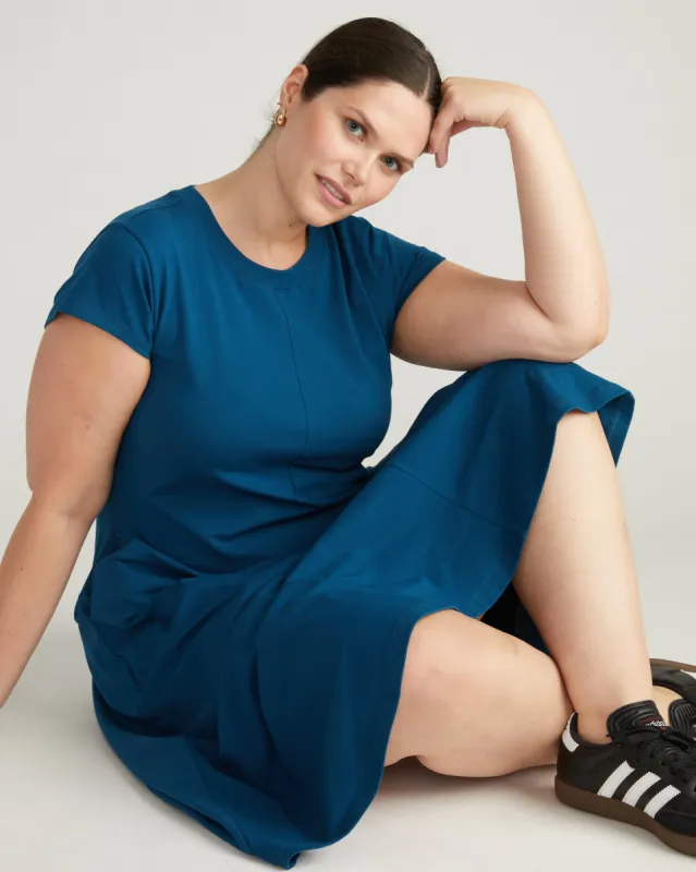 Paola Picnic Dress - Ionian Blue sold by Universal Standard