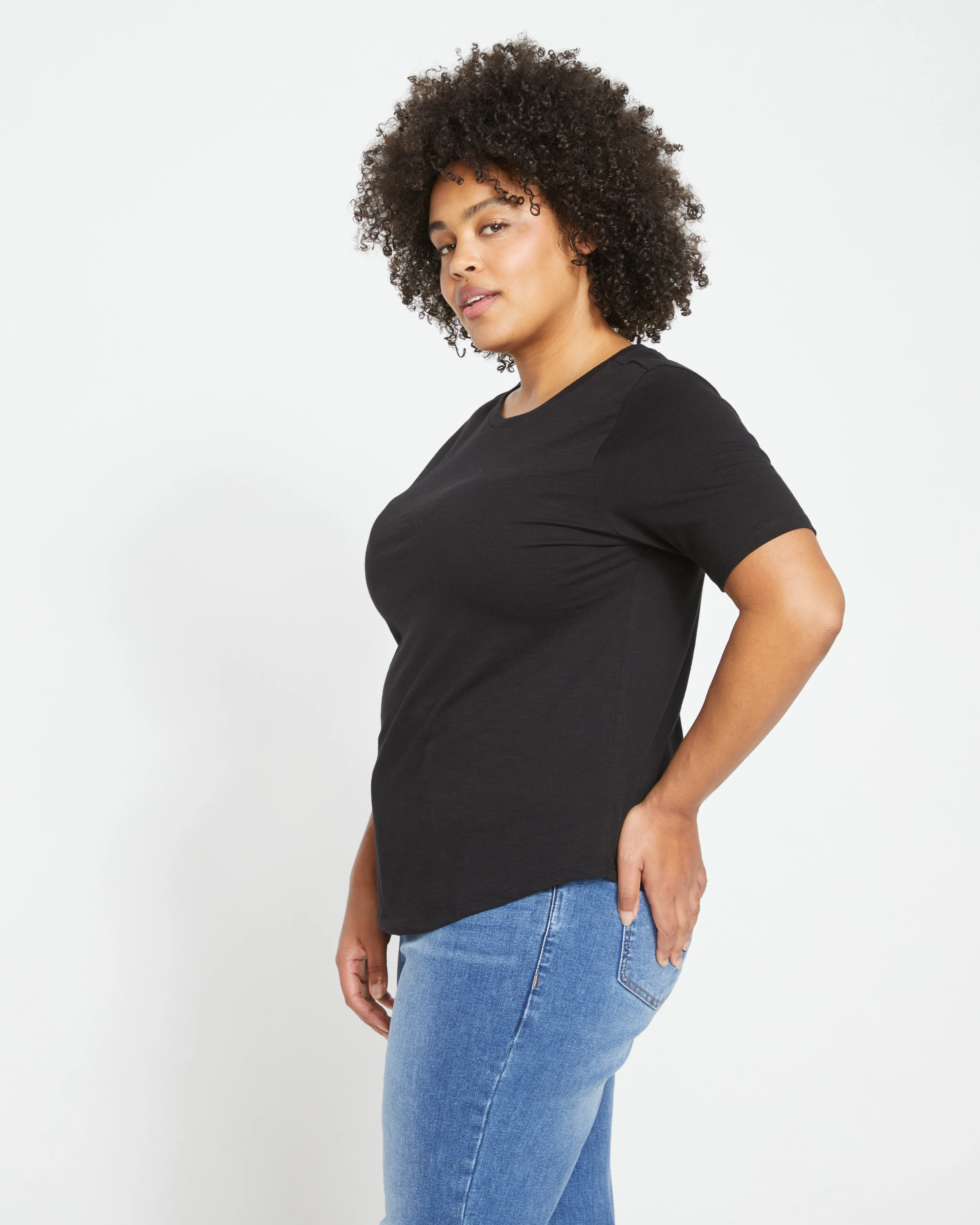 Light-As-Air Tee Rex - Black sold by Universal Standard product image thumbnail 3