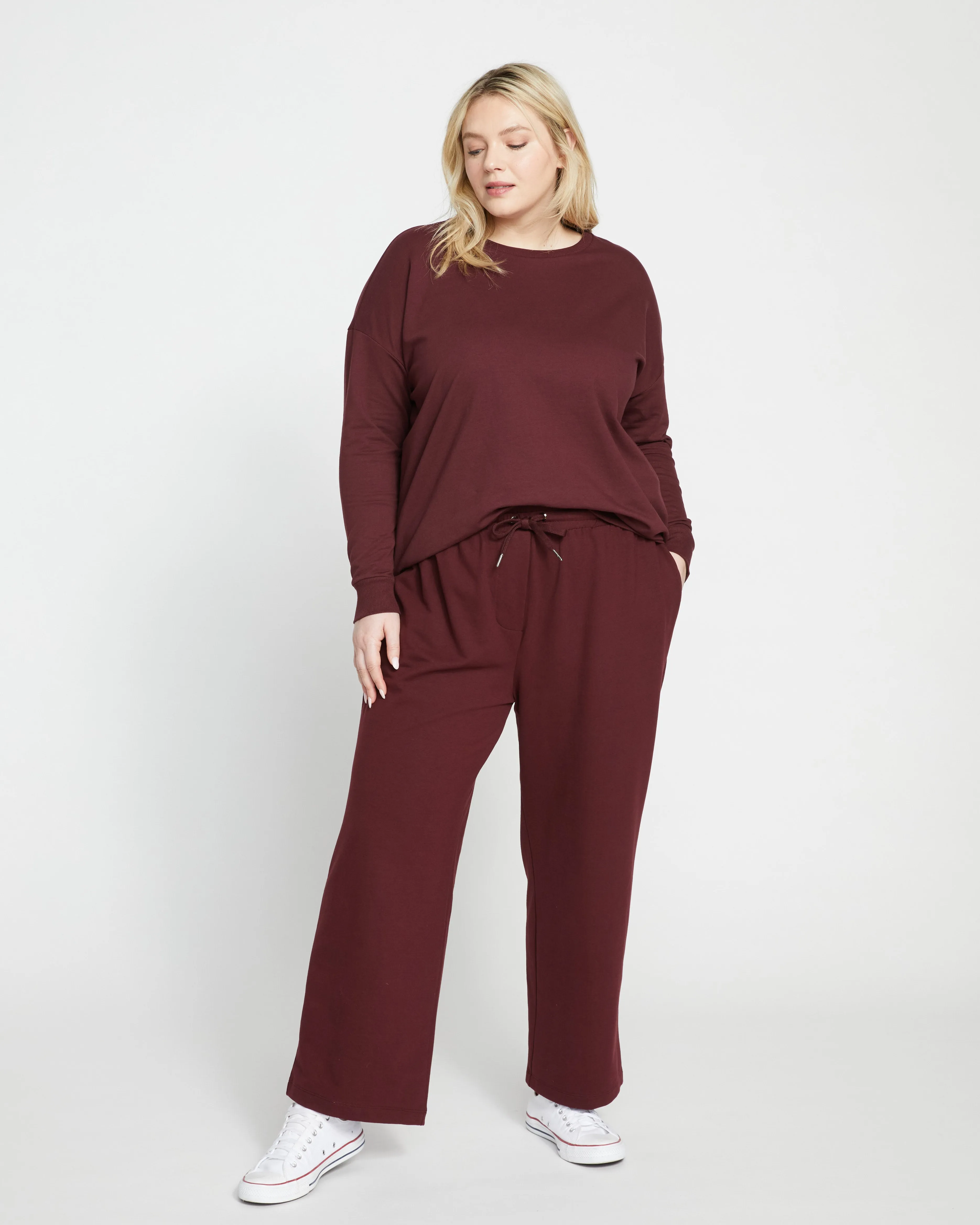 Classic Light Terry Sweatshirt - Black Cherry sold by Universal Standard product image thumbnail 4