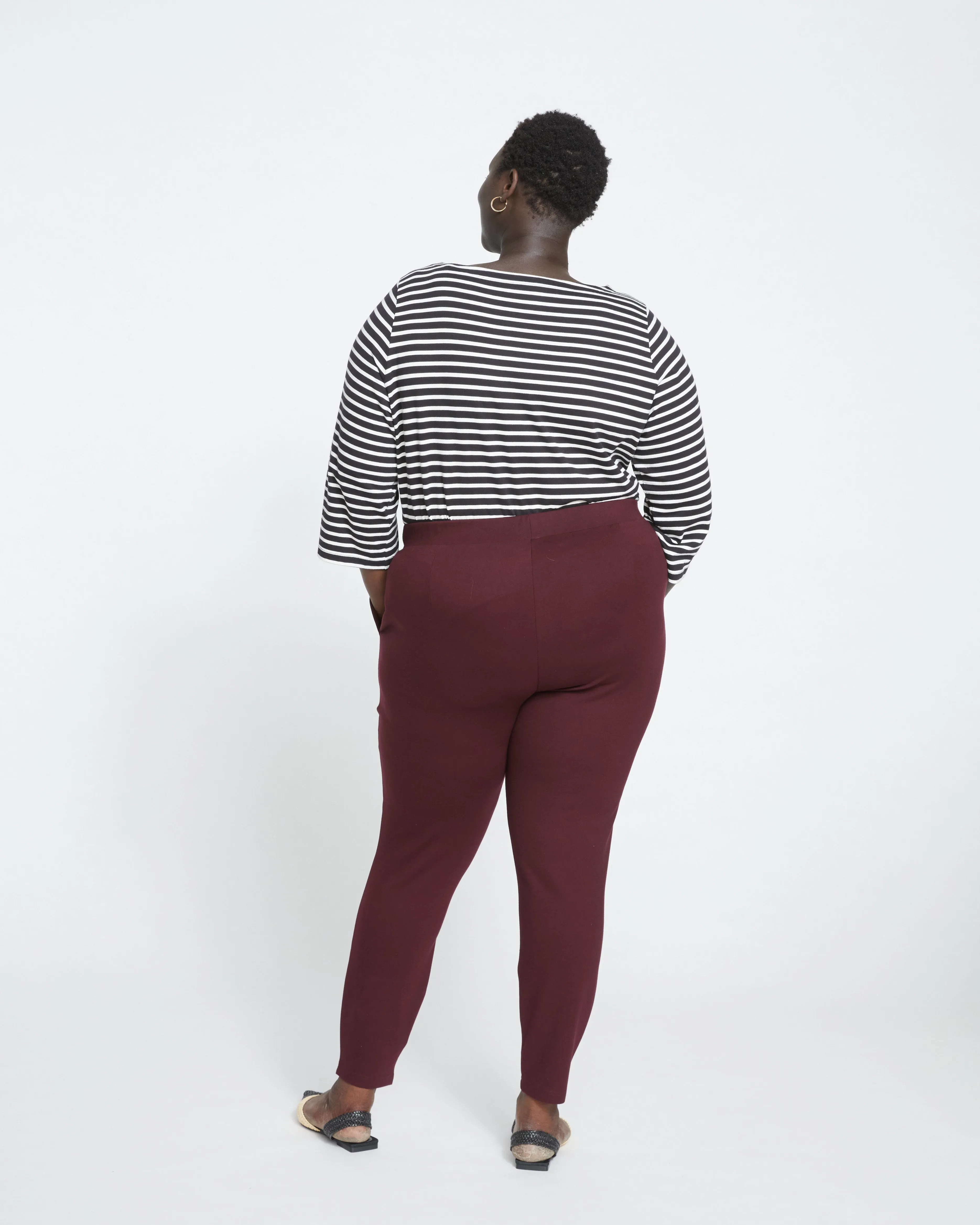 Minimalist Moro Pocket Signature Ponte Pants - Black Cherry sold by Universal Standard product image thumbnail 5