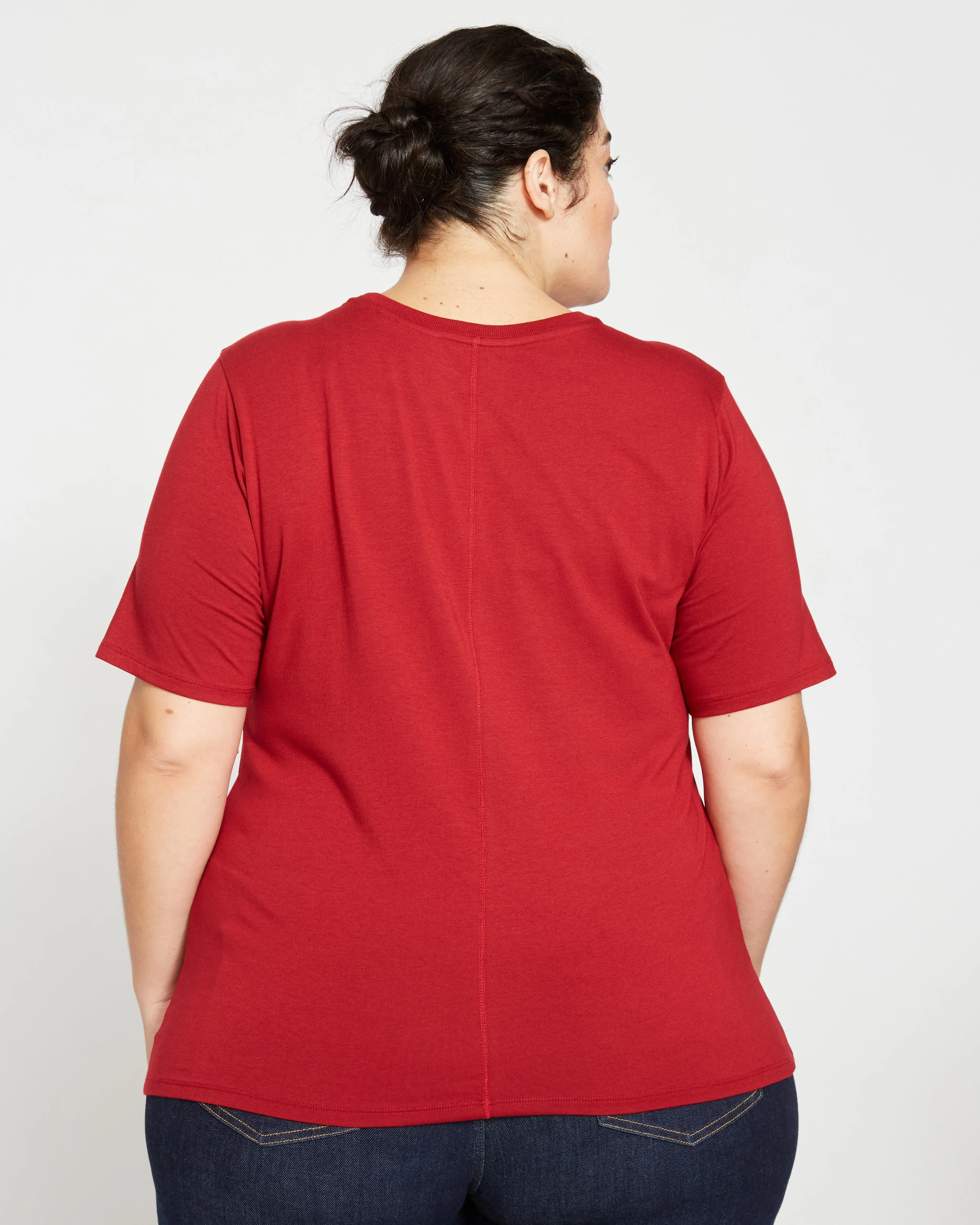 Maia Stovepipe Sleeve Tee - Rhubarb sold by Universal Standard product image thumbnail 4