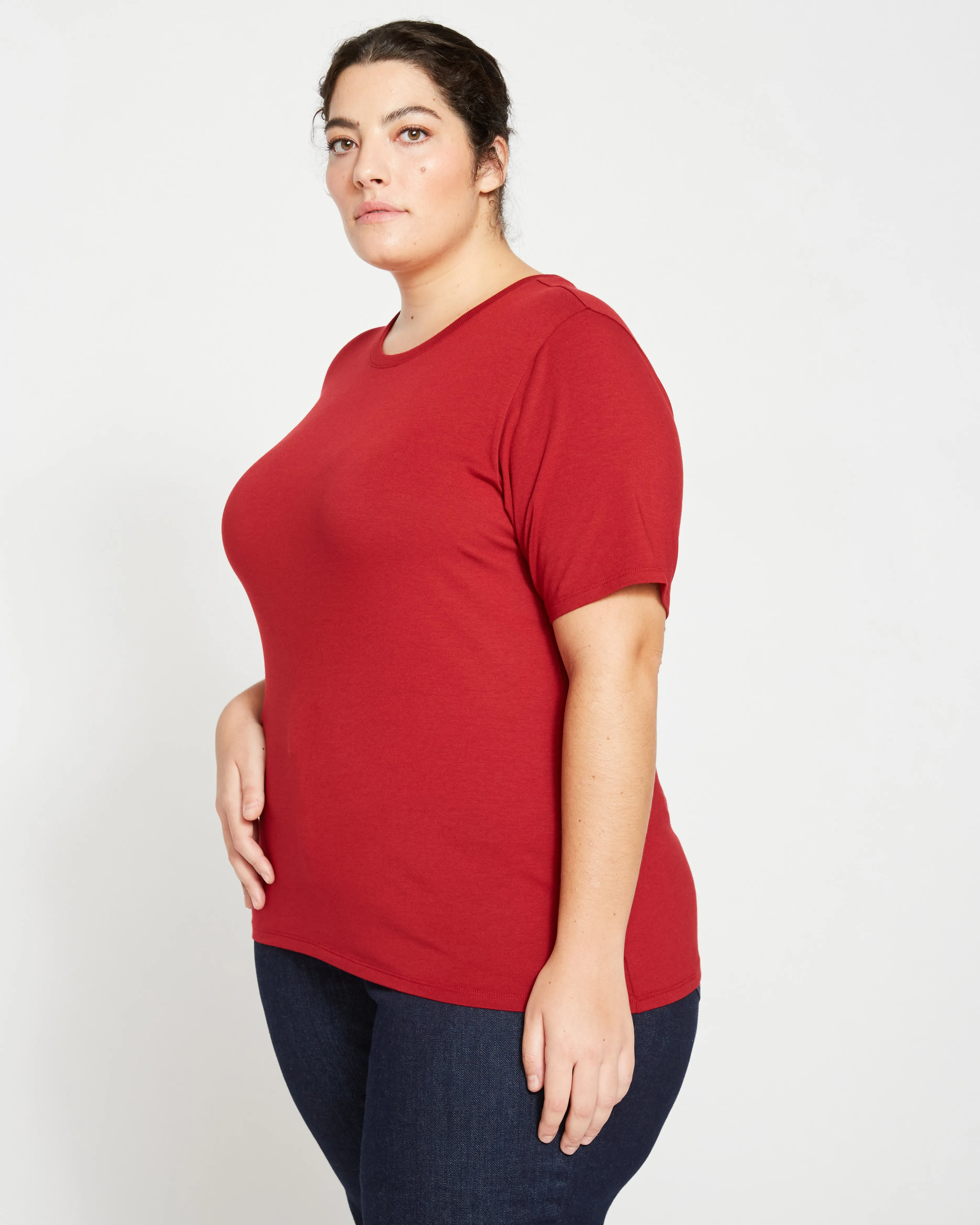 Maia Stovepipe Sleeve Tee - Rhubarb sold by Universal Standard product image thumbnail 3