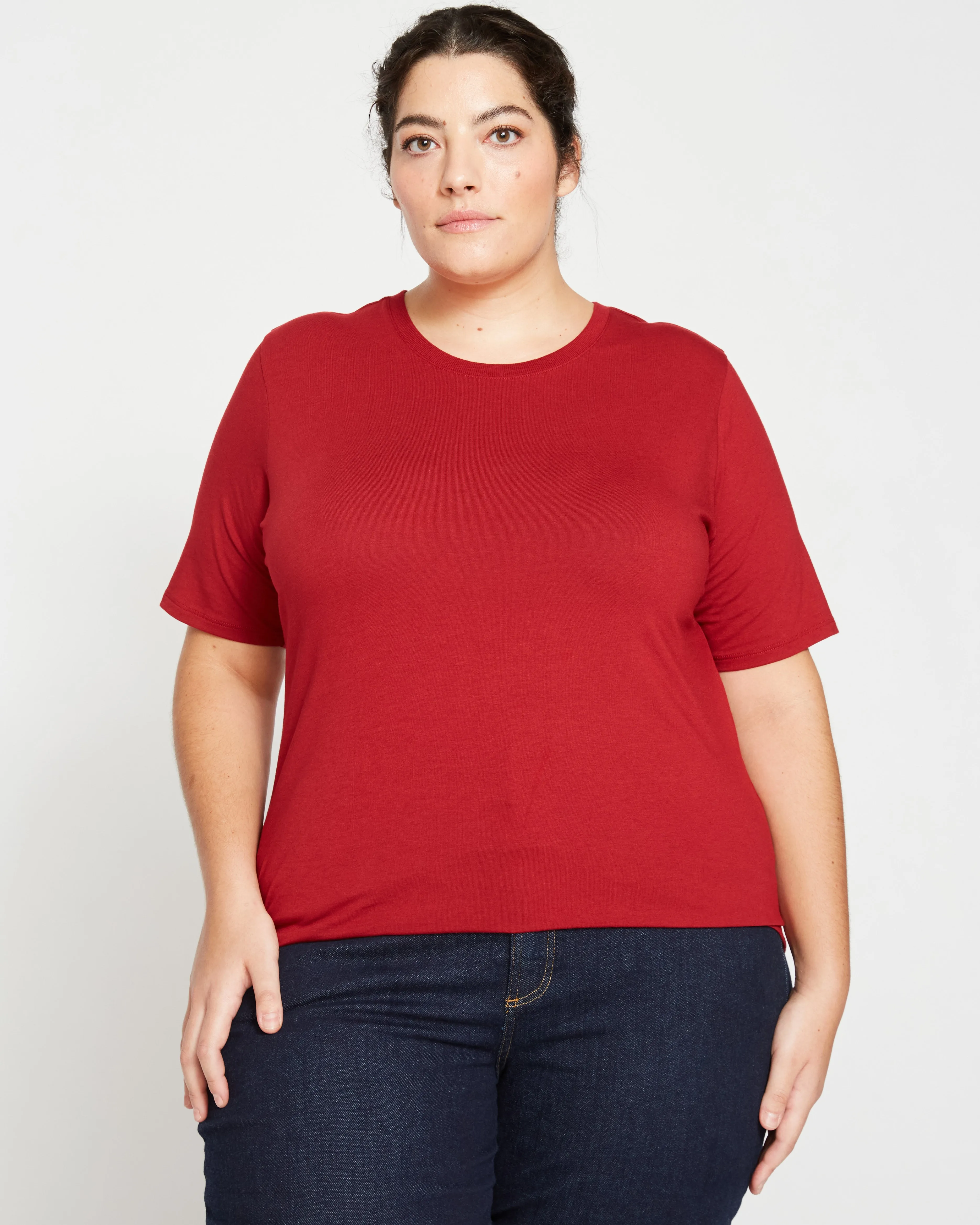 Maia Stovepipe Sleeve Tee - Rhubarb sold by Universal Standard product image thumbnail 2
