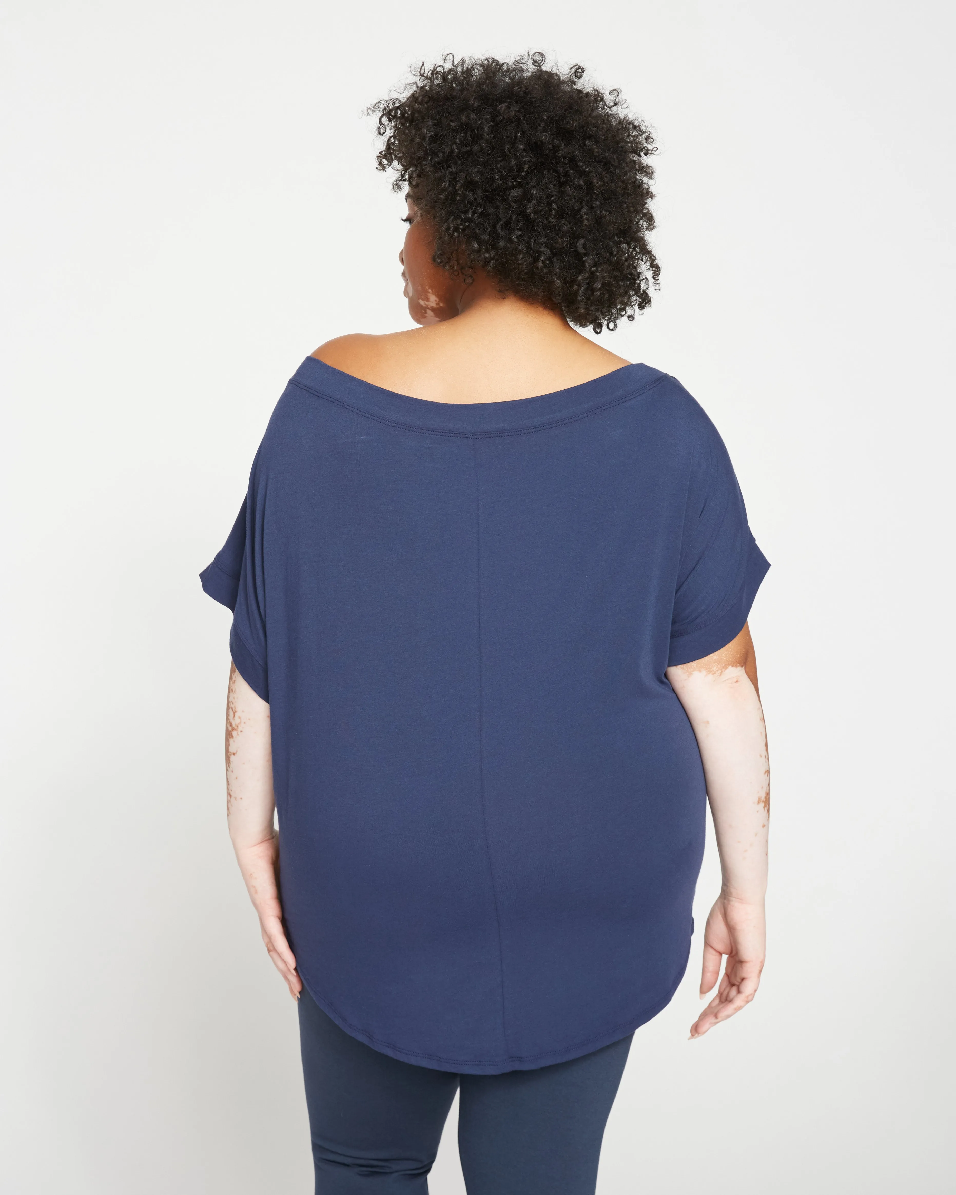 Dolci Short Sleeve Top - Navy sold by Universal Standard product image thumbnail 4