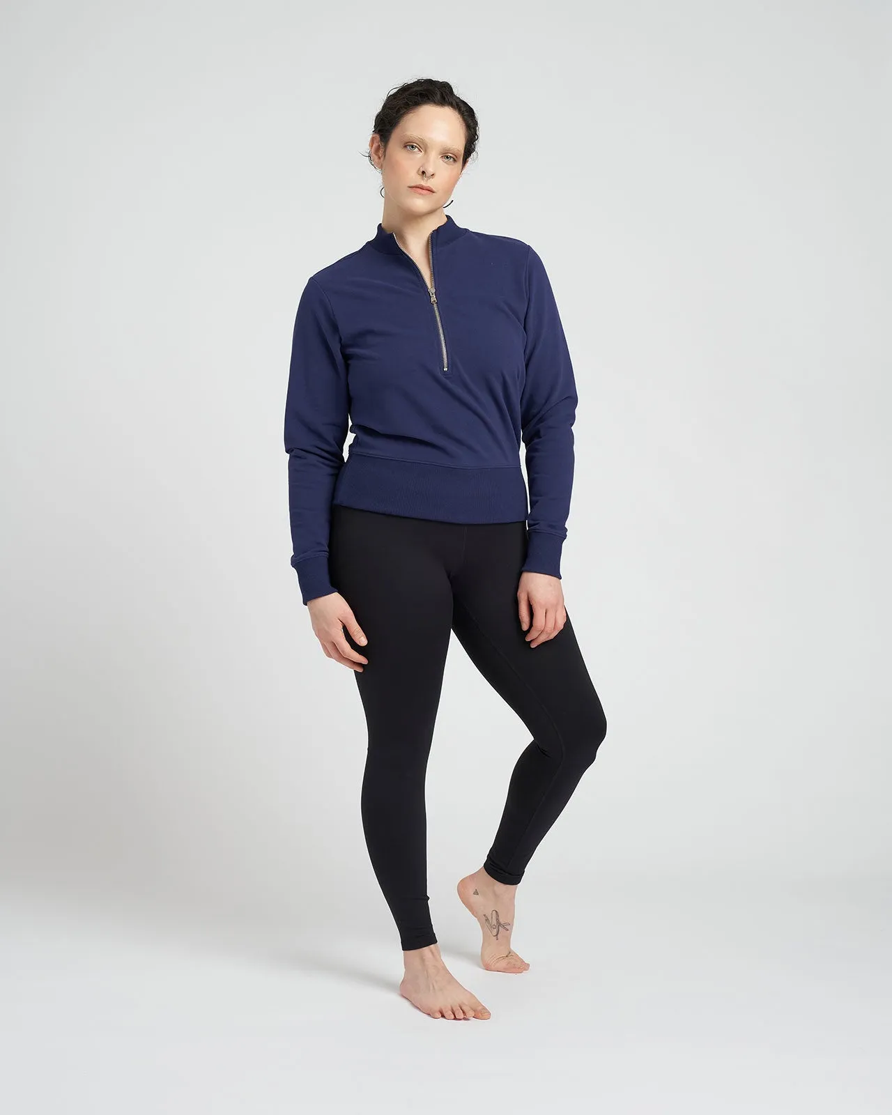 Peachy Terry Half Zip Pullover - Vintage Blue sold by Universal Standard product image thumbnail 2