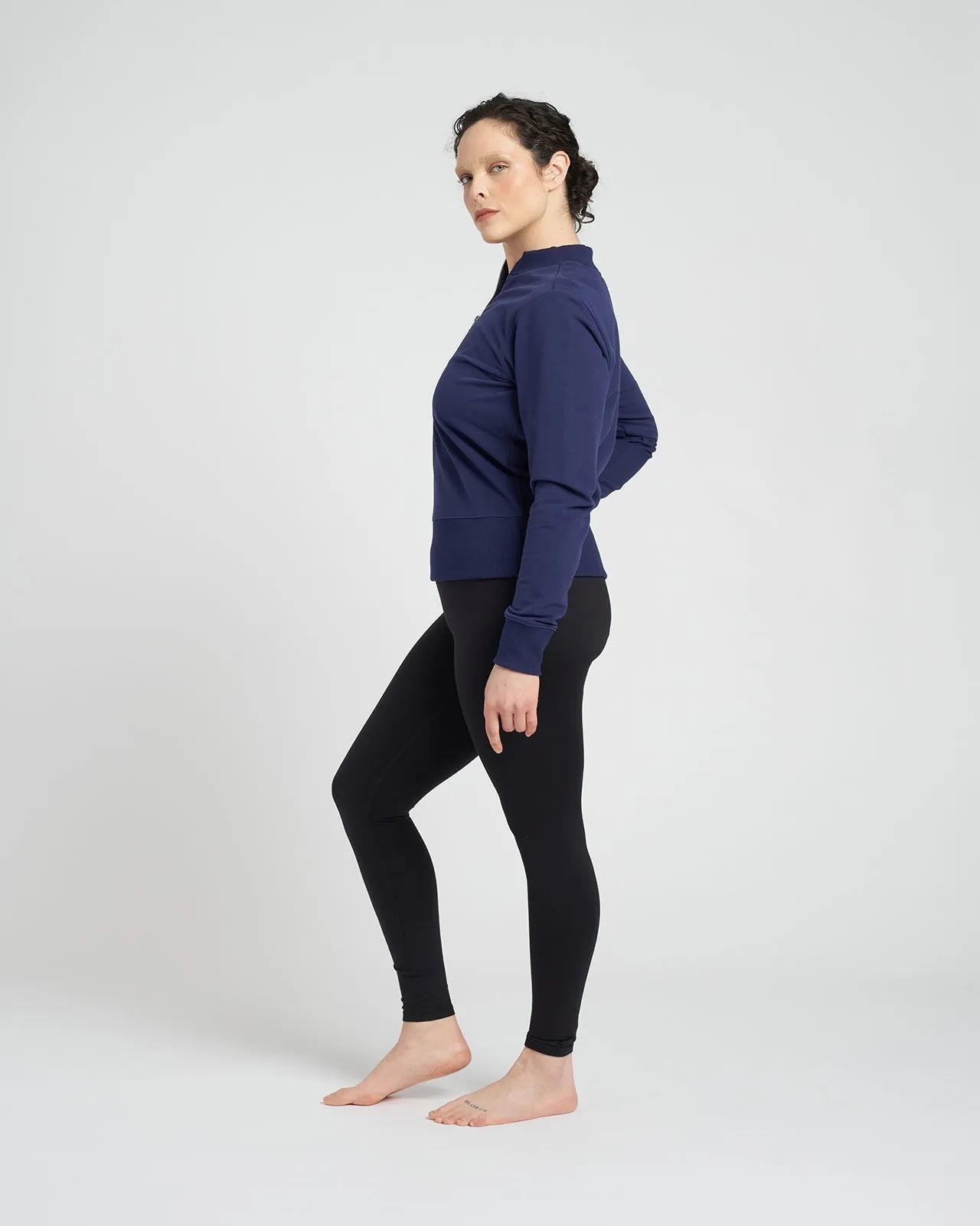 Peachy Terry Half Zip Pullover - Vintage Blue sold by Universal Standard product image thumbnail 3