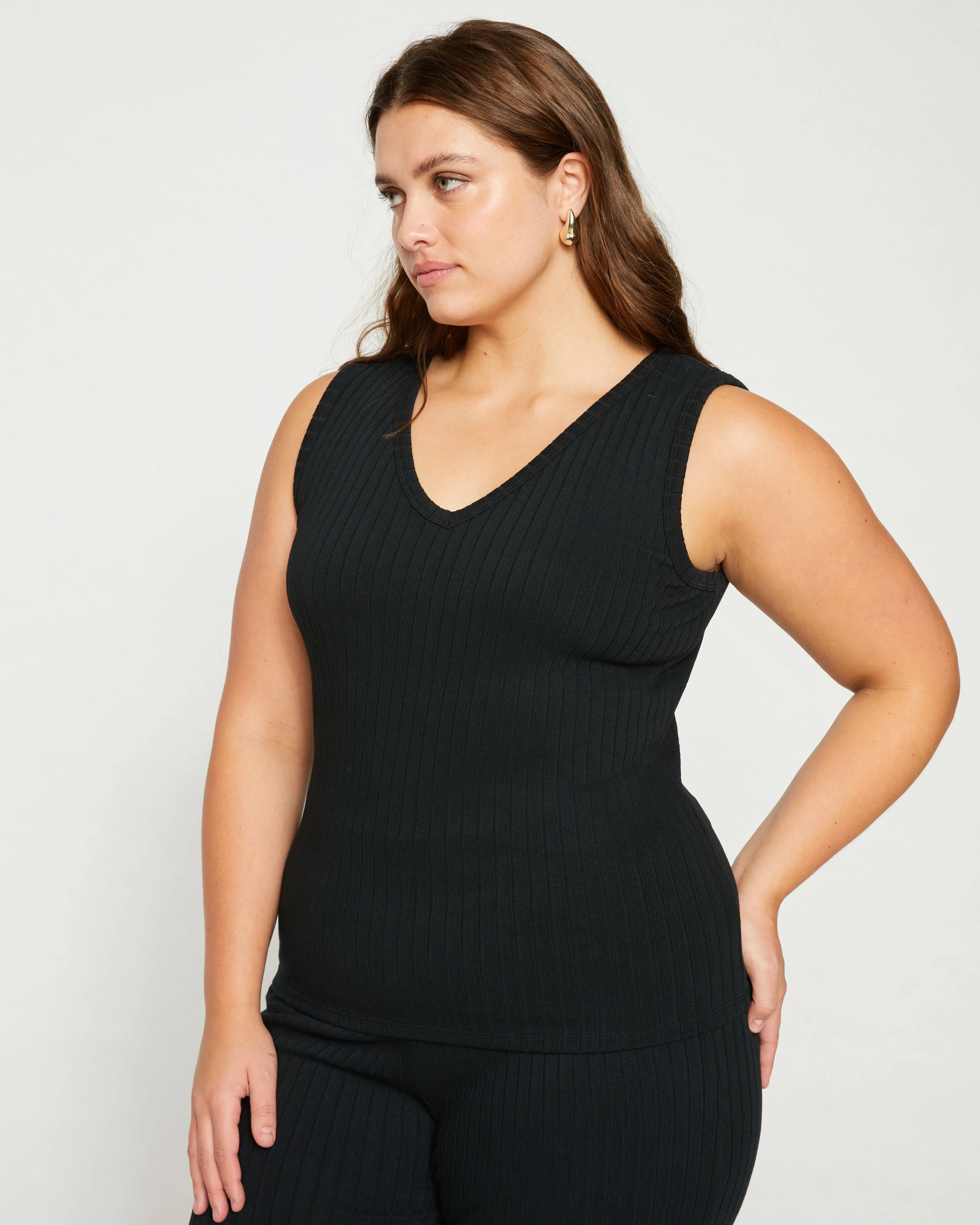 Aspen Rib Tank - Black sold by Universal Standard product image thumbnail 4