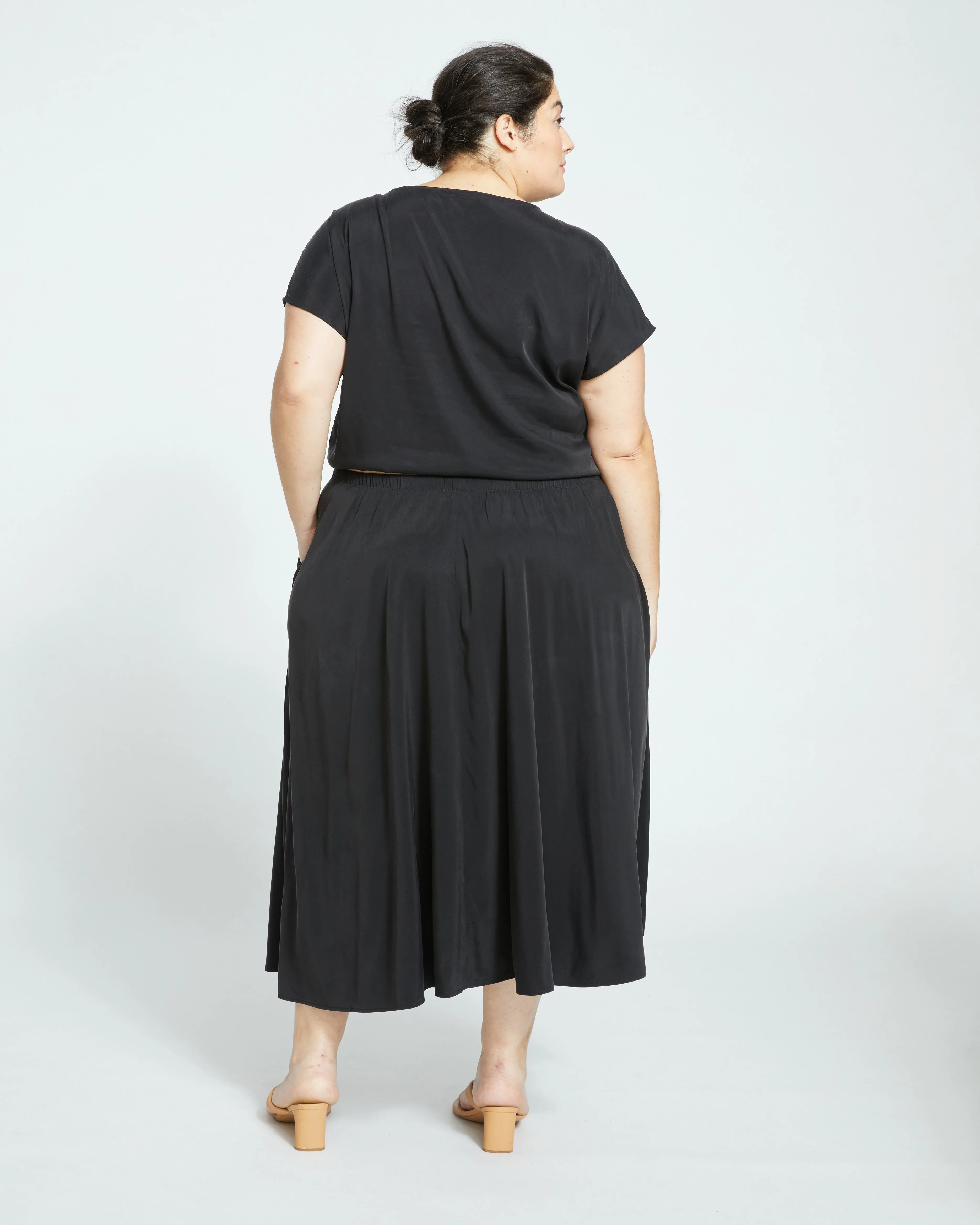 Palma Cupro Skirt - Black sold by Universal Standard product image thumbnail 4