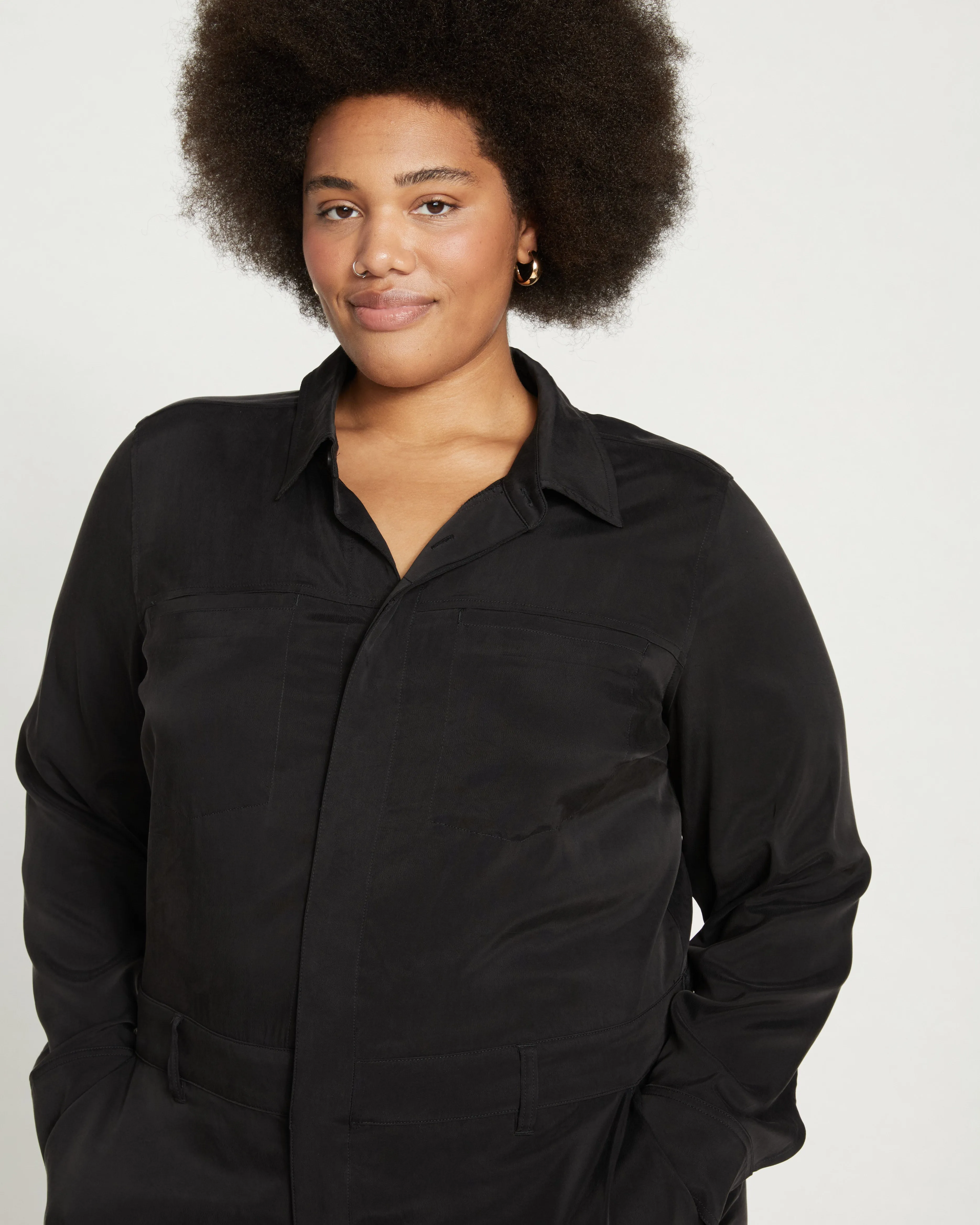 Cooling Stretch Cupro Jumpsuit - Black sold by Universal Standard product image thumbnail 5