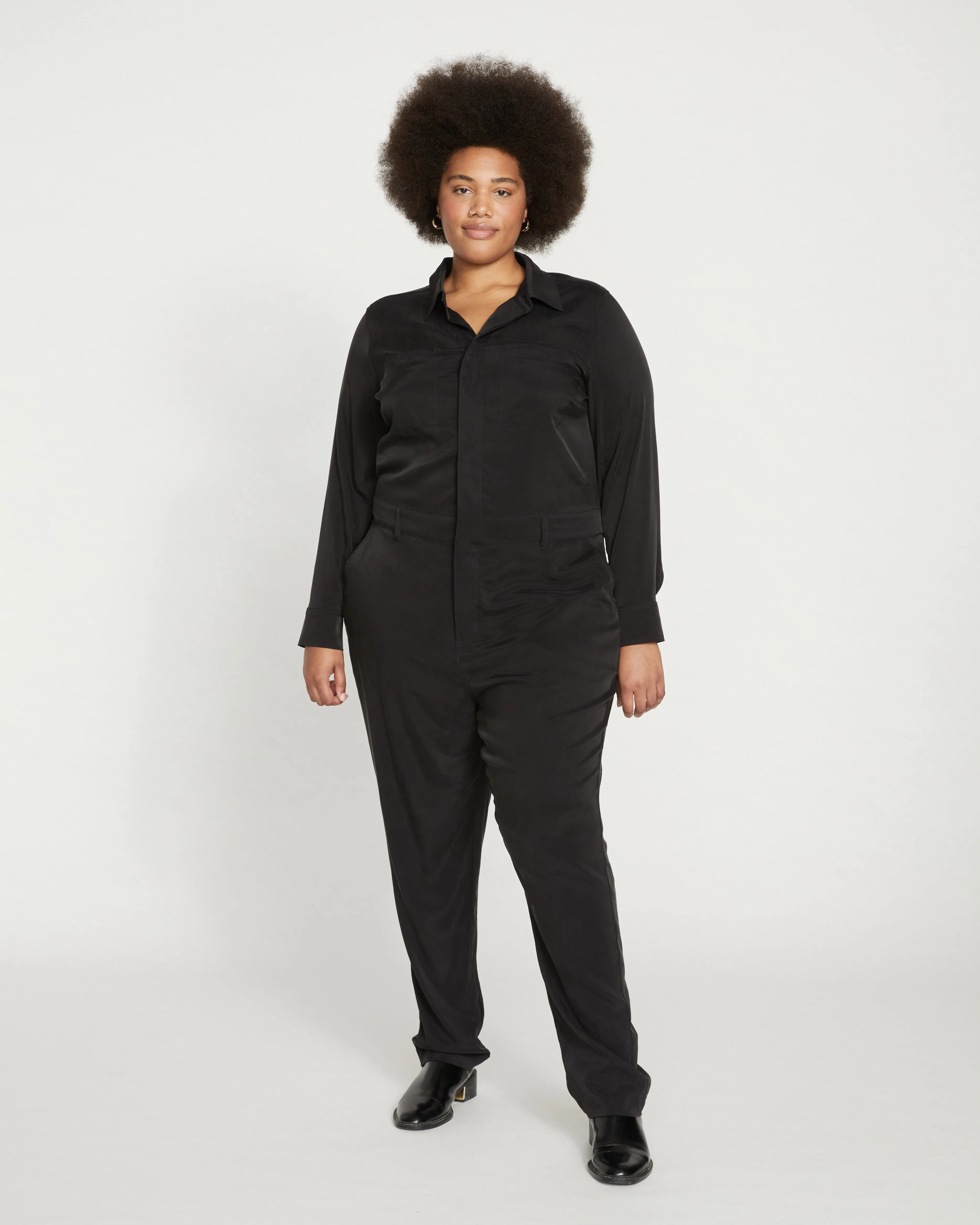 Cooling Stretch Cupro Jumpsuit - Black sold by Universal Standard product image thumbnail 2