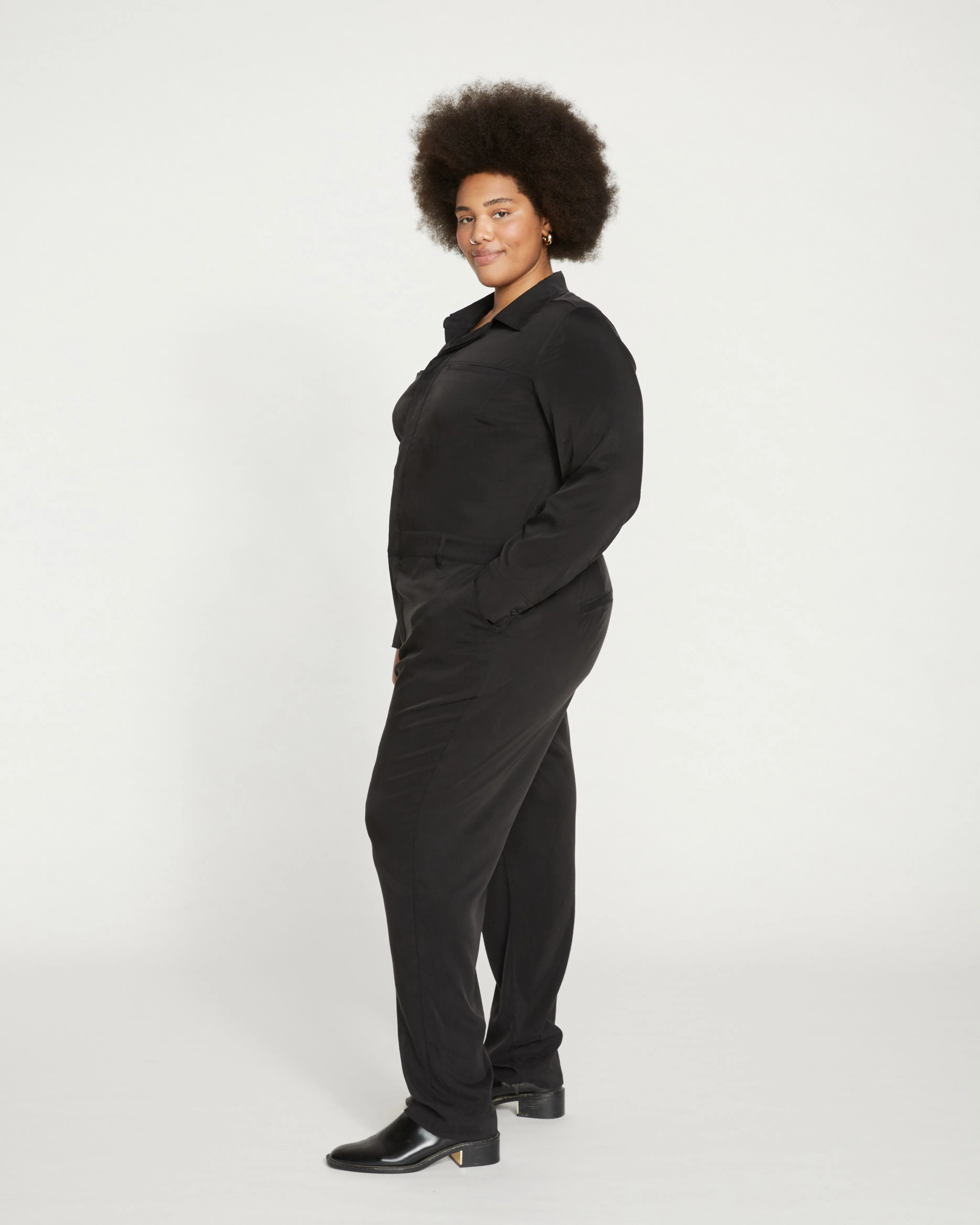 Cooling Stretch Cupro Jumpsuit - Black sold by Universal Standard product image thumbnail 4