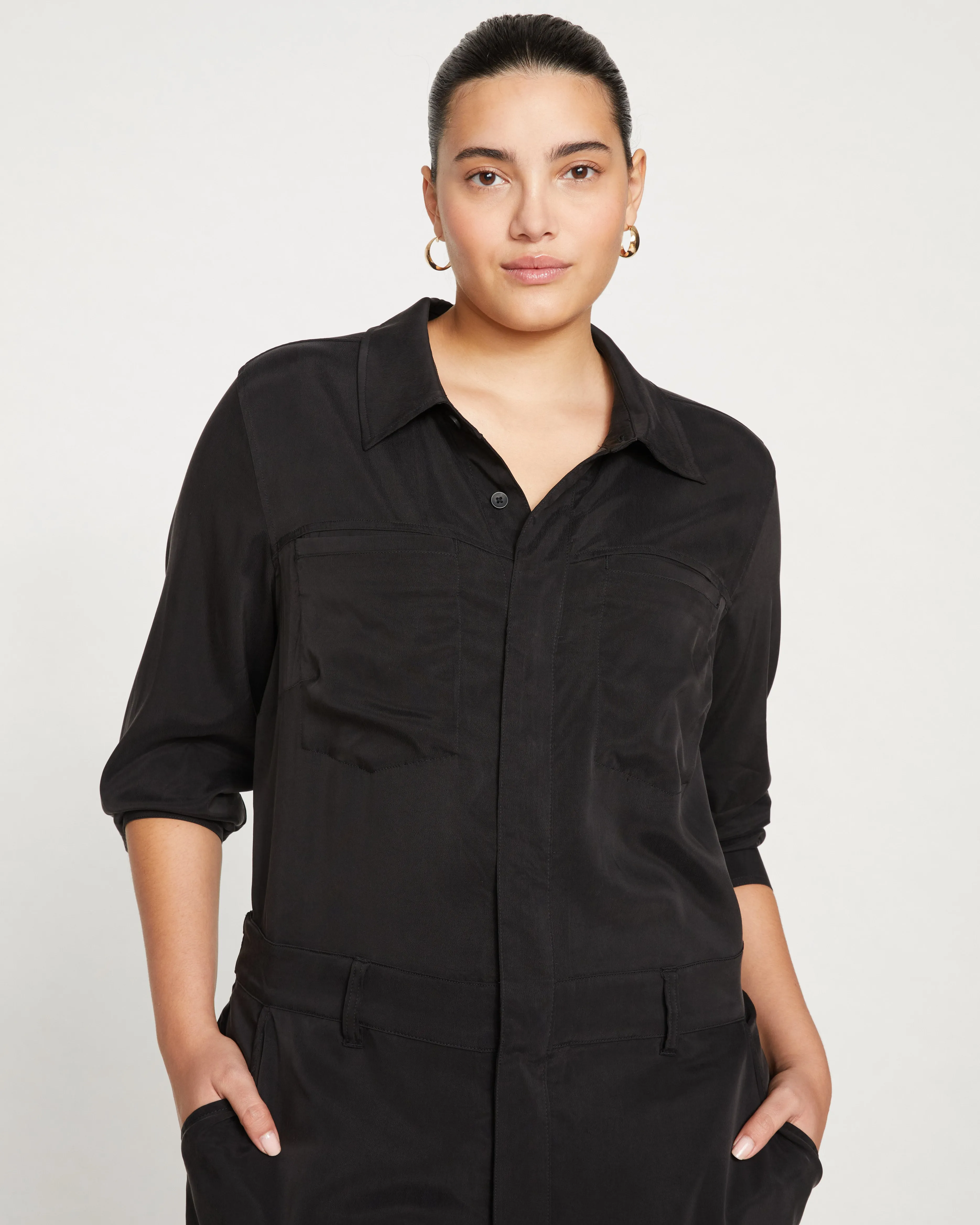 Cooling Stretch Cupro Jumpsuit - Black sold by Universal Standard product image thumbnail 3