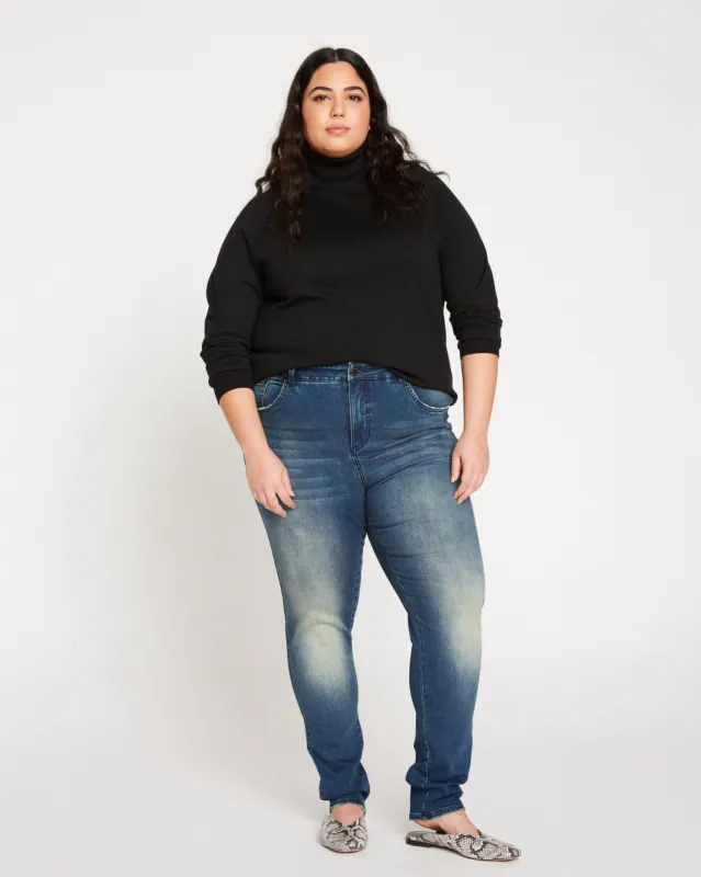 Logan High Rise 5 Pocket Vintage Jeans - Distressed Blue sold by Universal Standard