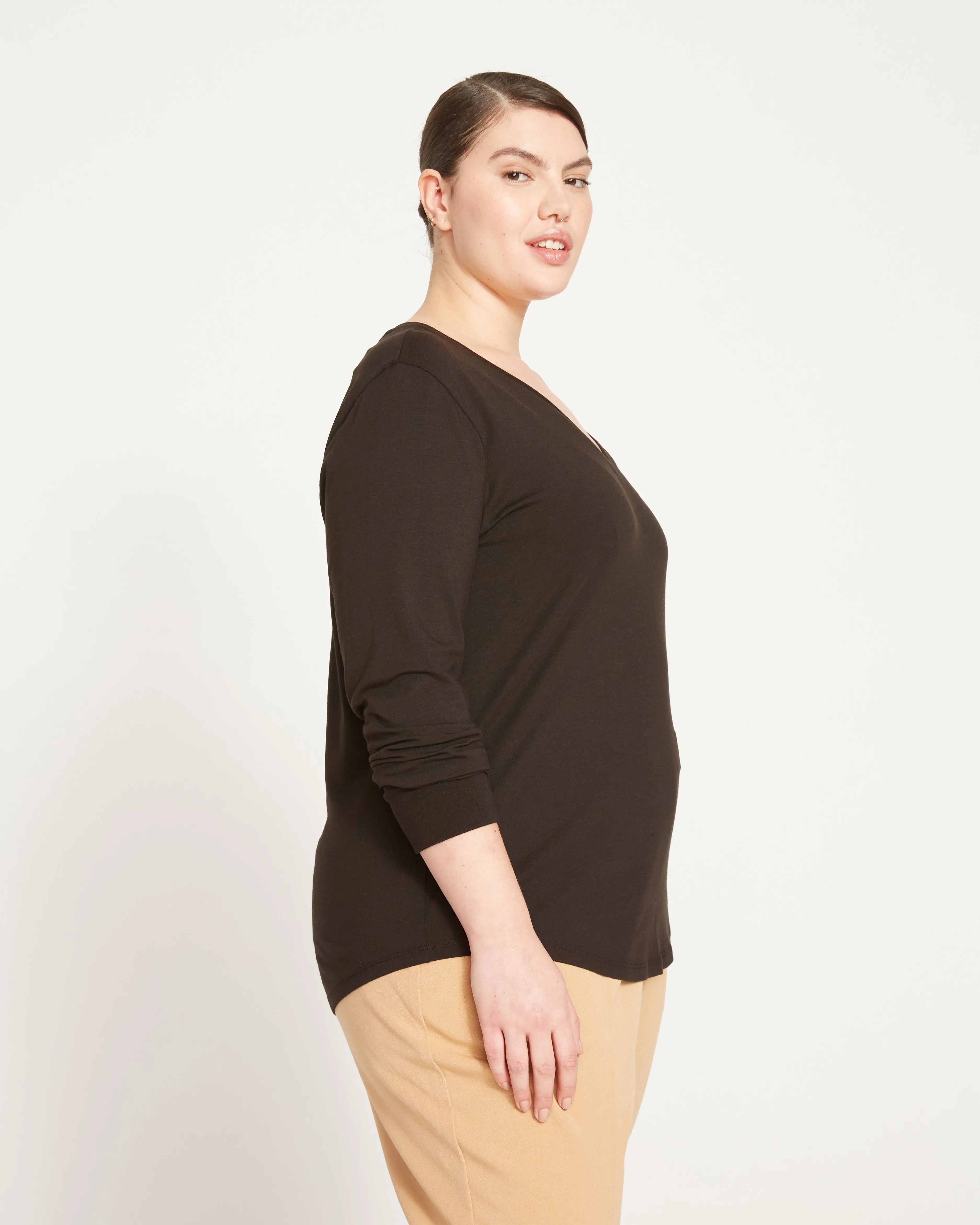 Long Sleeve V Rex - Black sold by Universal Standard product image thumbnail 4