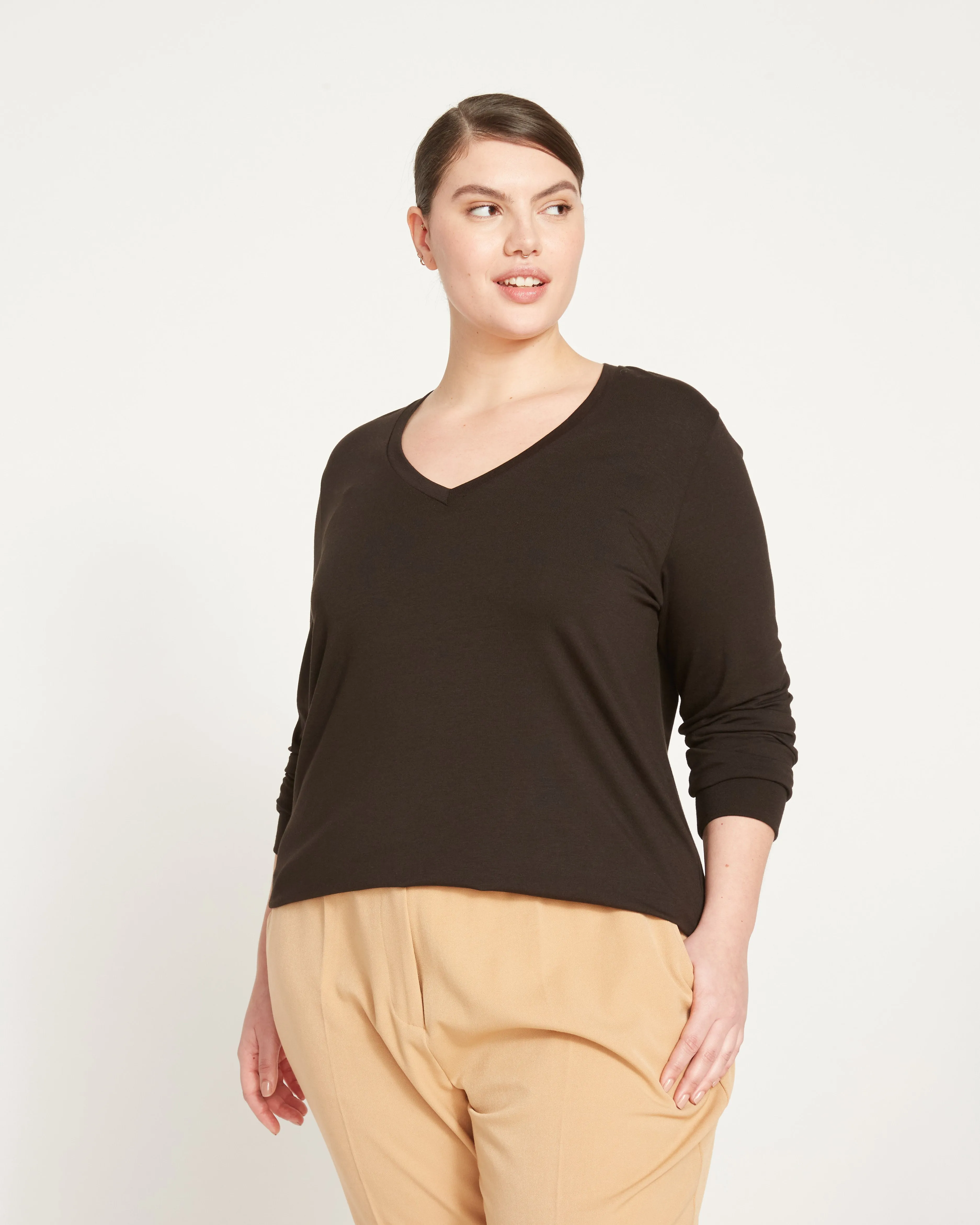 Long Sleeve V Rex - Black sold by Universal Standard product image thumbnail 3